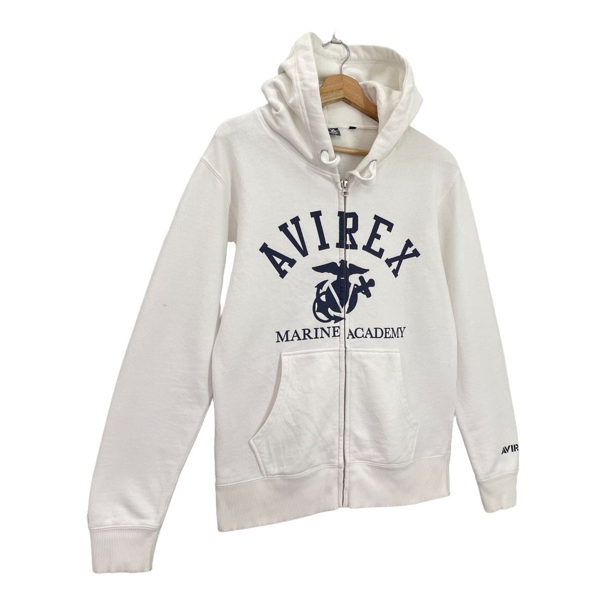 Avirex 90s Army Force Avirex Usa Zipper Hoodies Size M Size US M / EU 48-50 / 2 - 2 Thumbnail