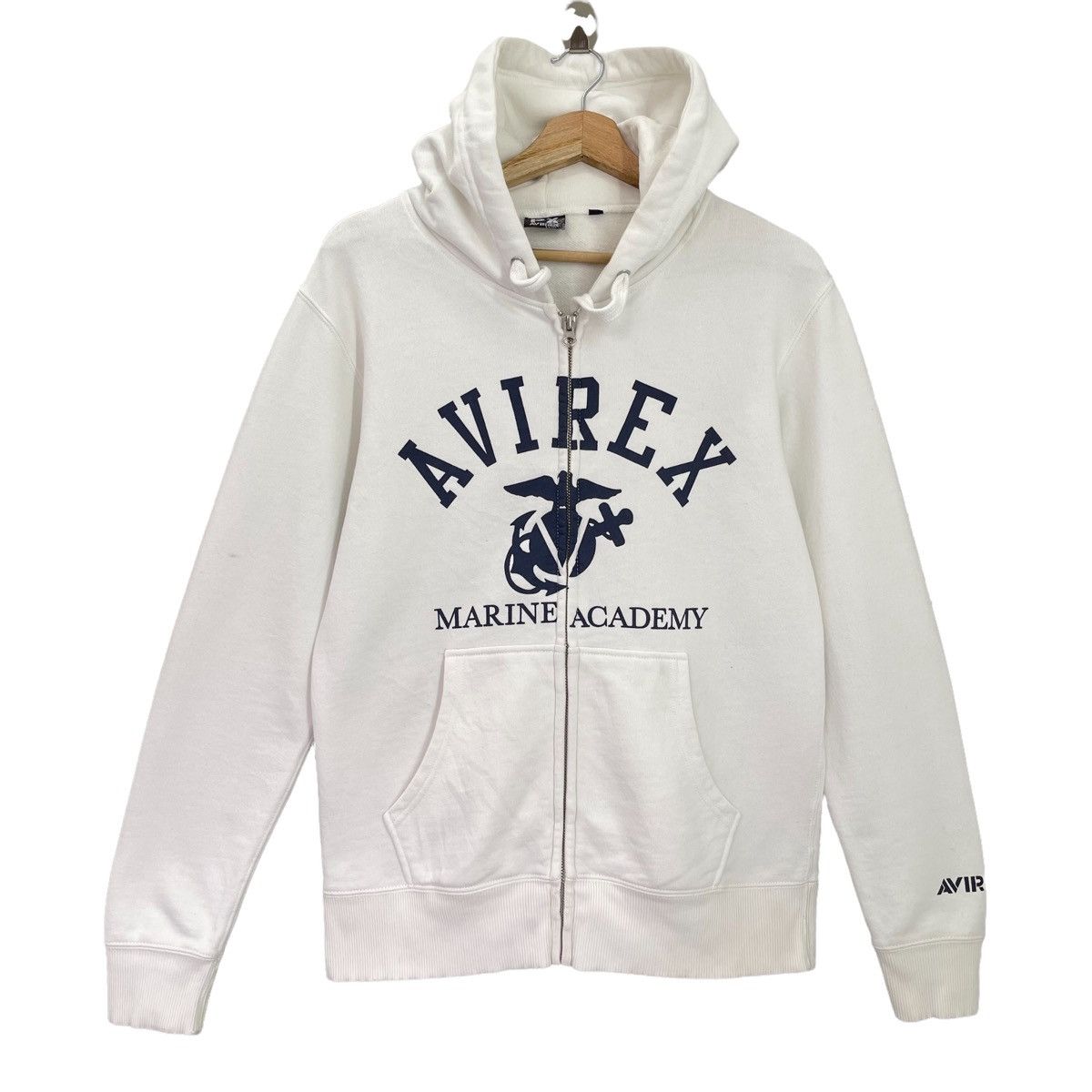 Avirex 90s Army Force Avirex Usa Zipper Hoodies Size M Size US M / EU 48-50 / 2 - 1 Thumbnail