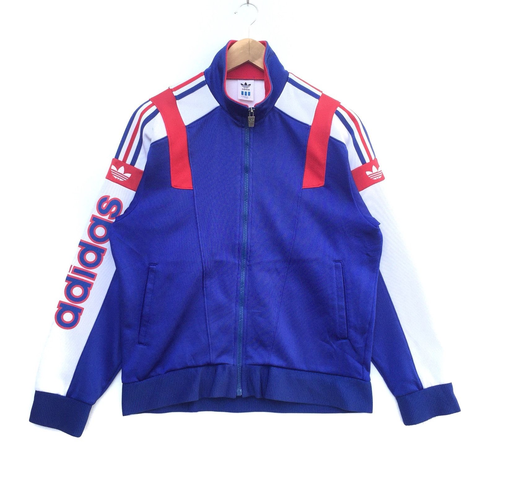 Adidas Vintage 90s Adidas Trefoil Spell Out Jacket | Retro M Size US M / EU 48-50 / 2 - 2 Thumbnail