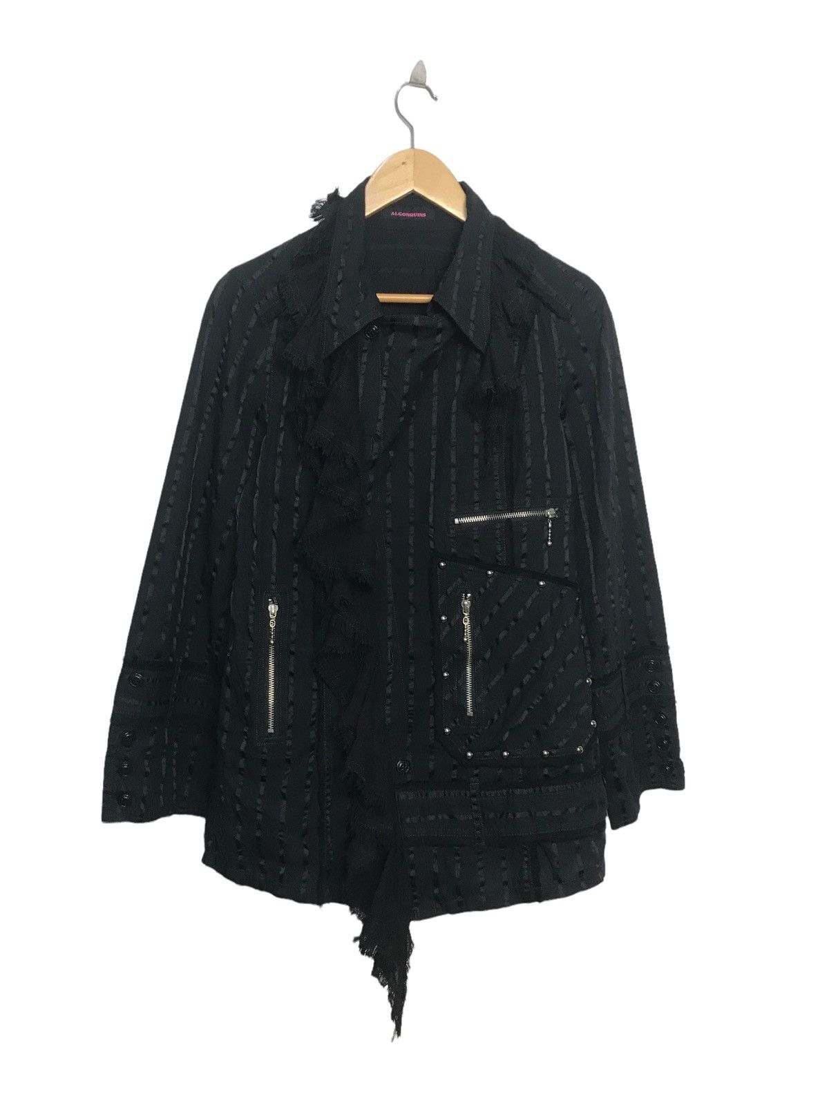 If Six Was Nine × Japanese Brand × Seditionaries Algonquins Embroidered Style Striped Jacket Size US S / EU 44-46 / 1 - 1 Thumbnail