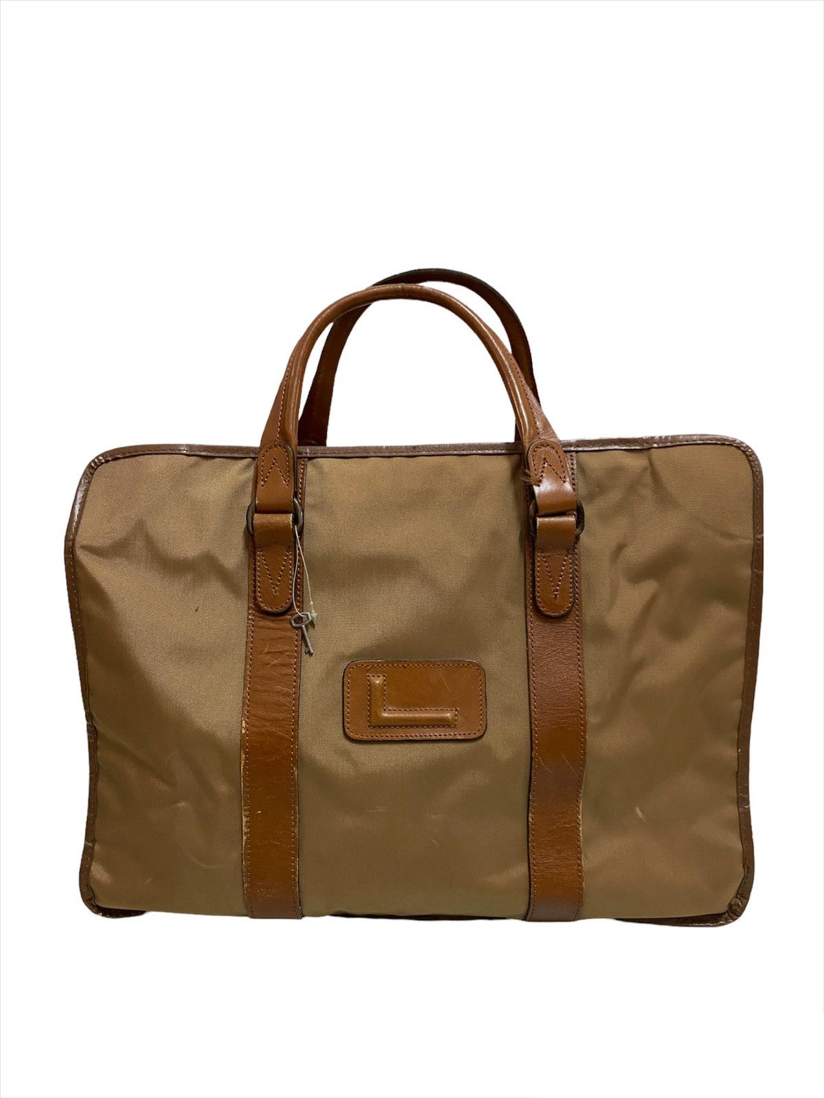 Vintage Ath Lancel Paris Canvas Travel Bag