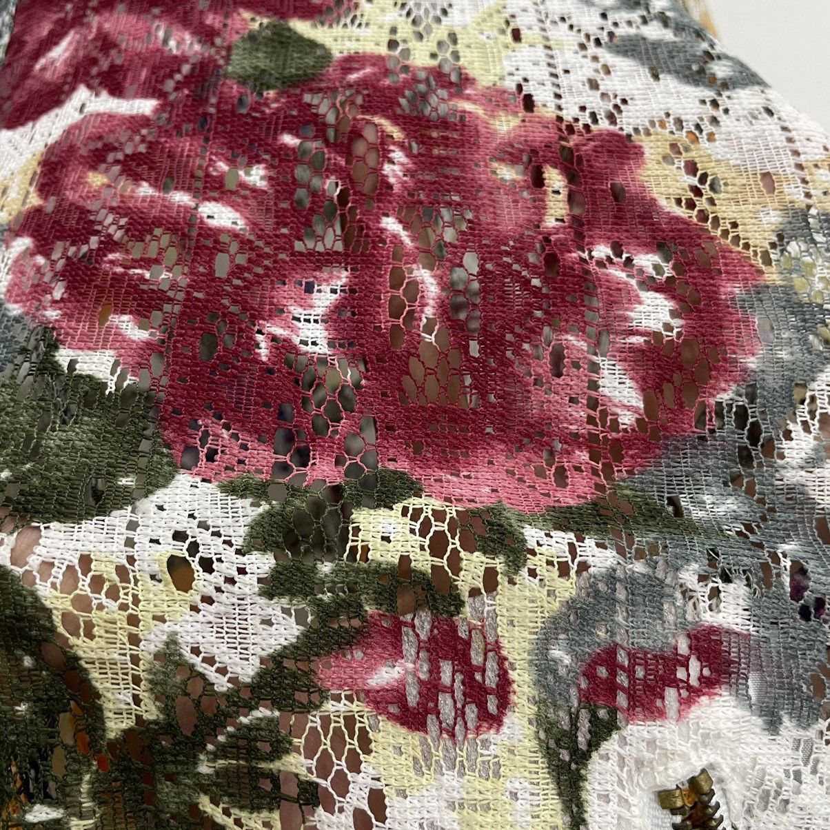 Japanese Brand × Vintage 💥 Vintage Mrs Nice Club Floral Netting Mesh Fullzip Jacket Size L / US 10 / IT 46 - 5 Thumbnail