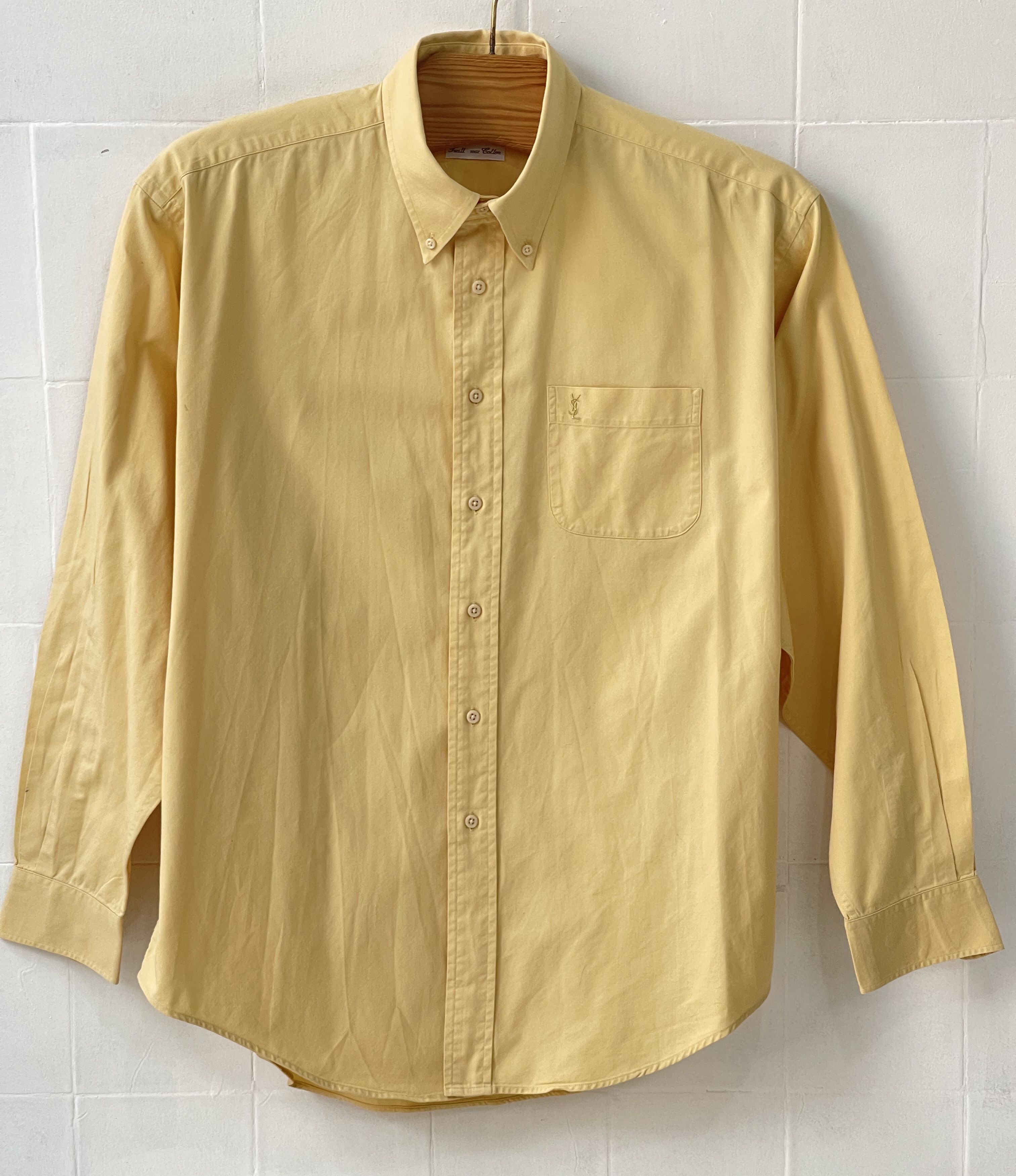🔥 yellow Ysl shirt Yves saint Laurent xl size