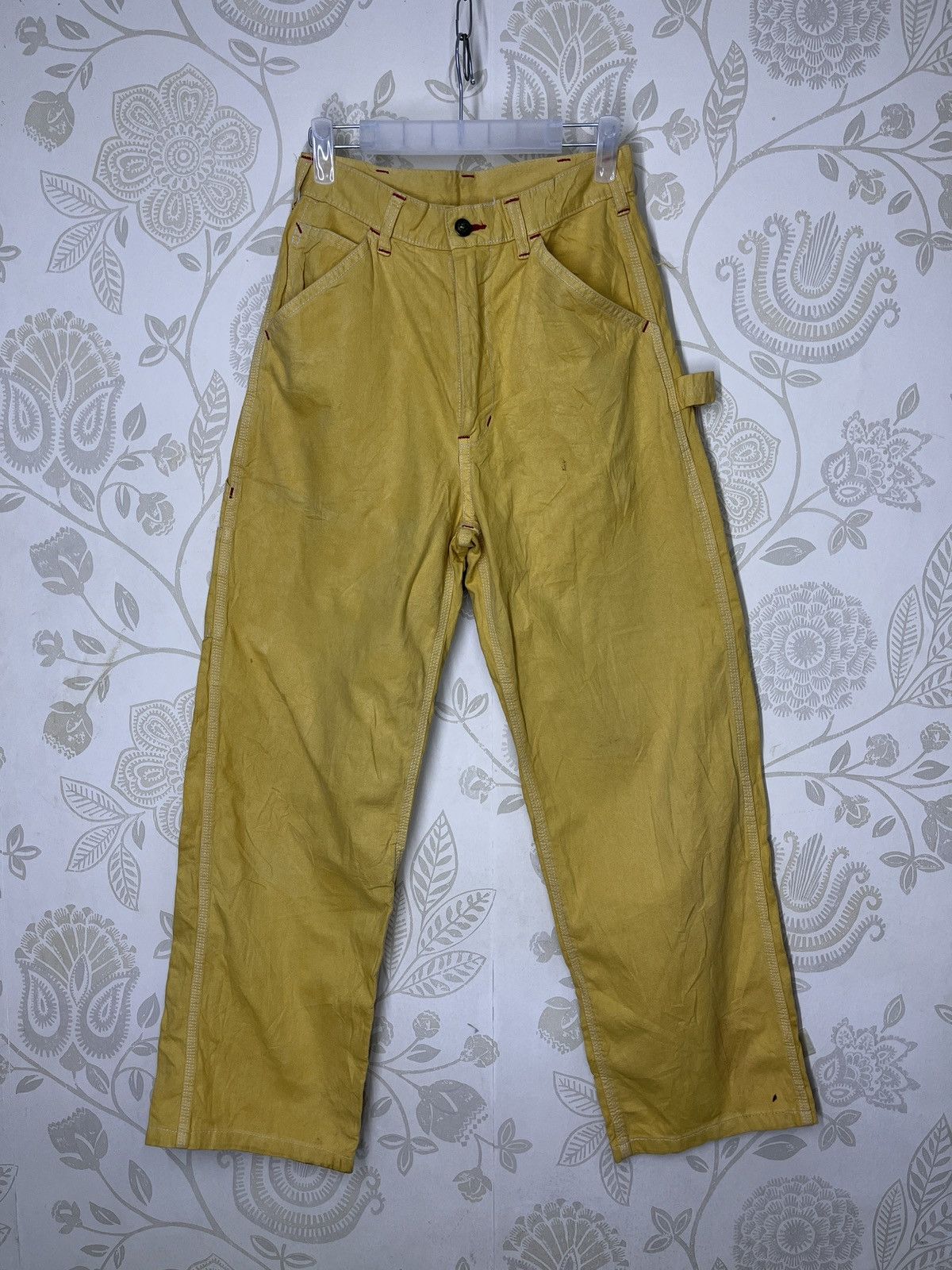 Ben Davis Ben Davies Yellow Overall Worker Pants Side Pocket Size US 28 / EU 44 - 1 Thumbnail