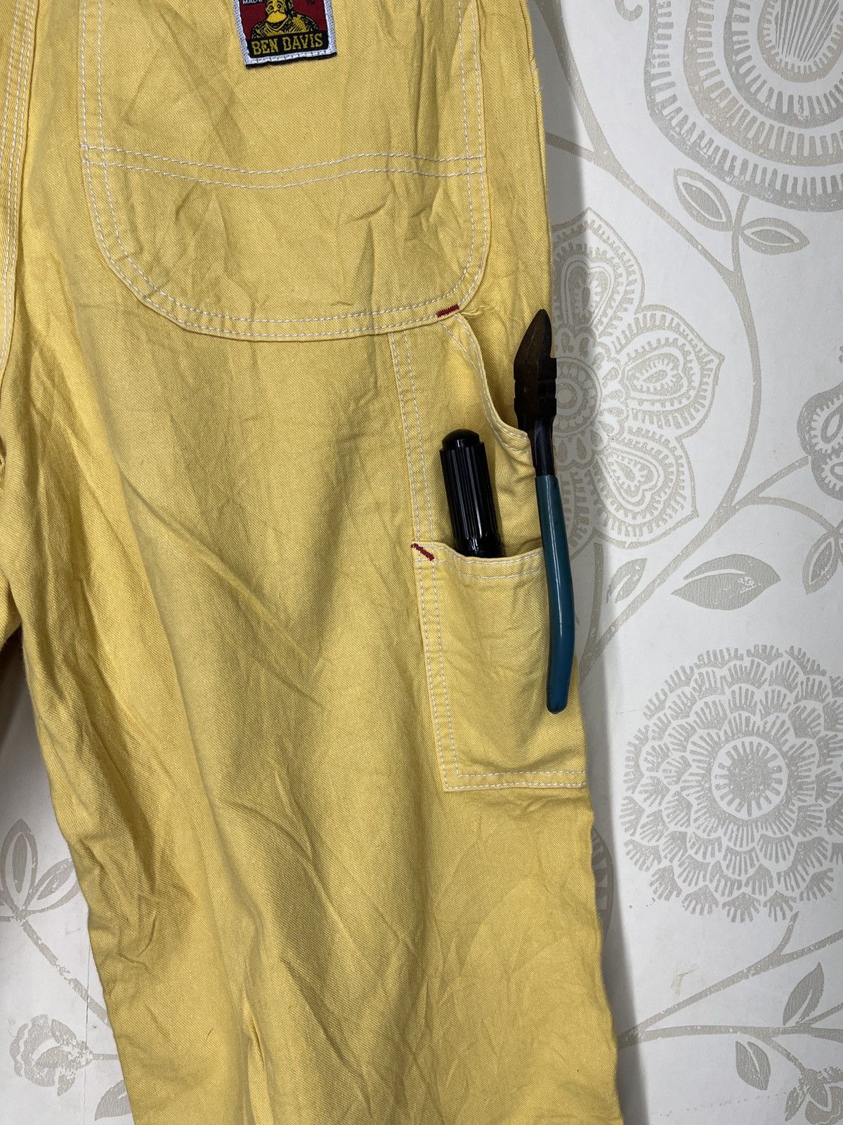 Ben Davis Ben Davies Yellow Overall Worker Pants Side Pocket Size US 28 / EU 44 - 15 Thumbnail