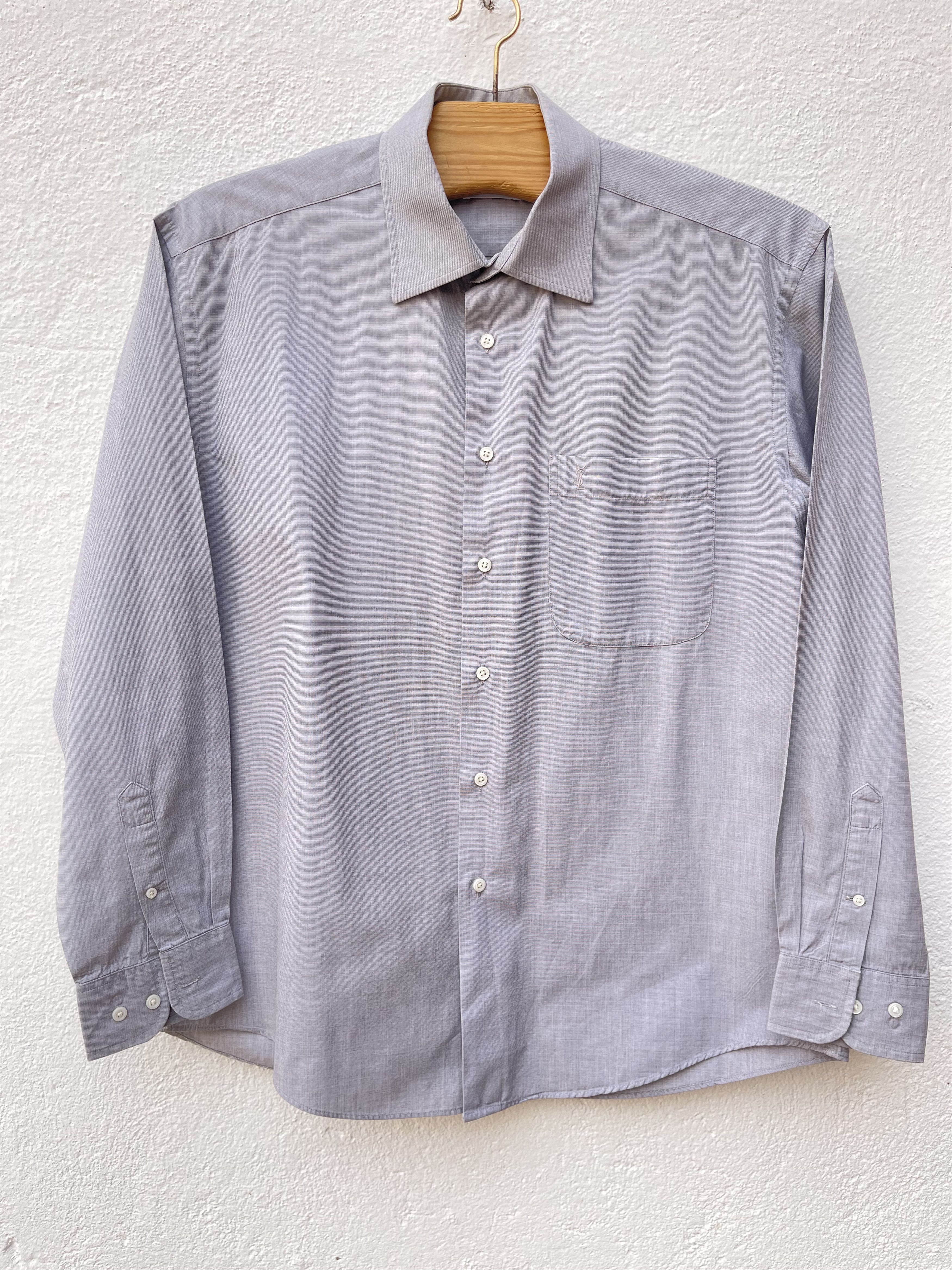 Yves Saint Laurent 🔥 Grey shirt YSL yves Saint Laurent size xL cotton Size US XL / EU 56 / 4 - 2 Thumbnail