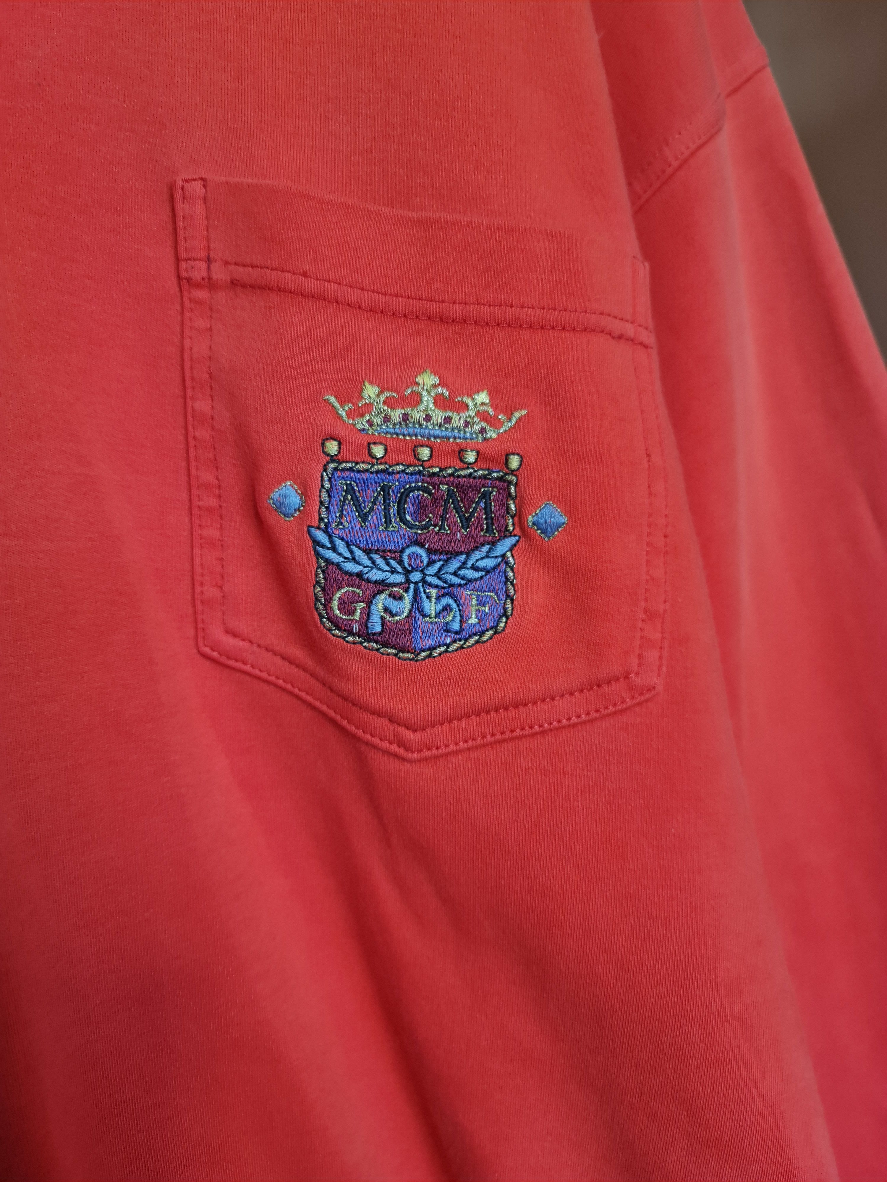 MCM Red MCM Golf Longsleeve with logo Size US M / EU 48-50 / 2 - 3 Thumbnail