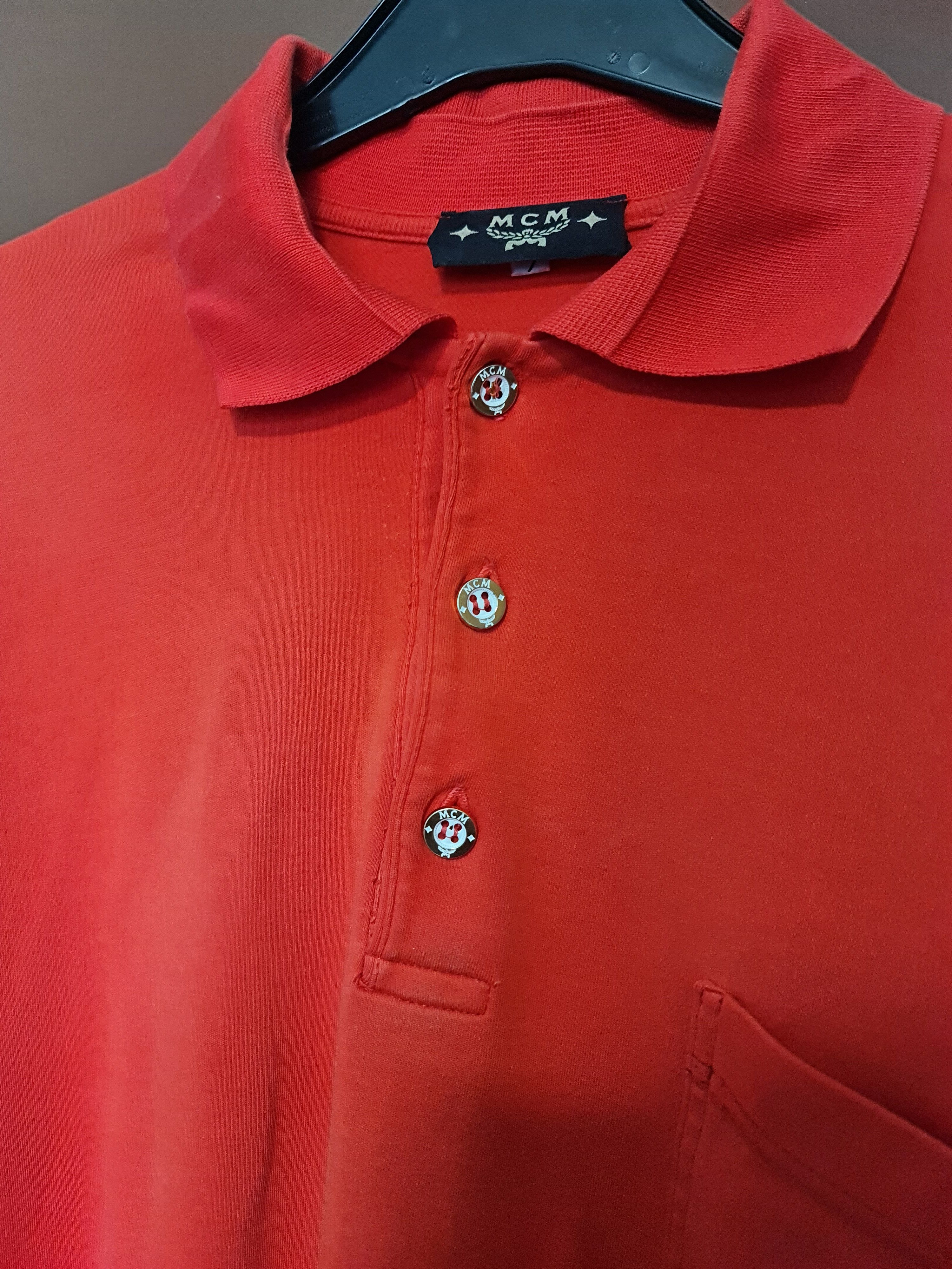MCM Red MCM Golf Longsleeve with logo Size US M / EU 48-50 / 2 - 4 Thumbnail