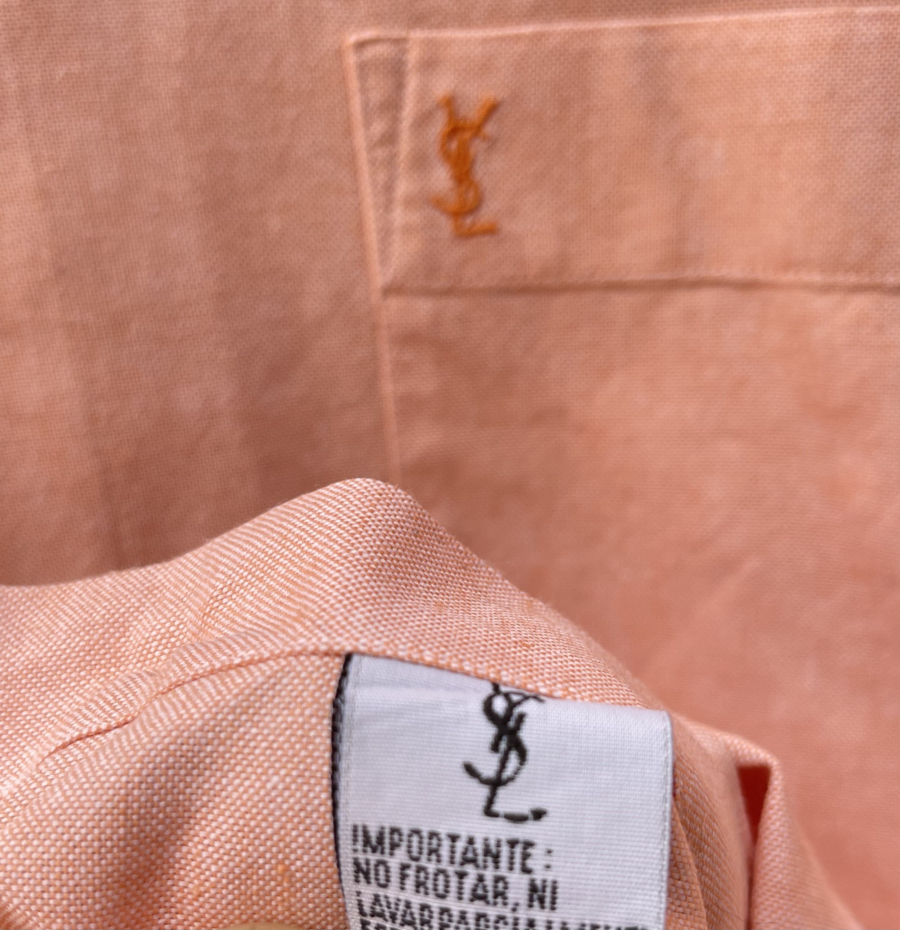 Yves Saint Laurent 🔥 orange pink salmon shirt Yves saint Laurent M Size US L / EU 52-54 / 3 - 8 Thumbnail