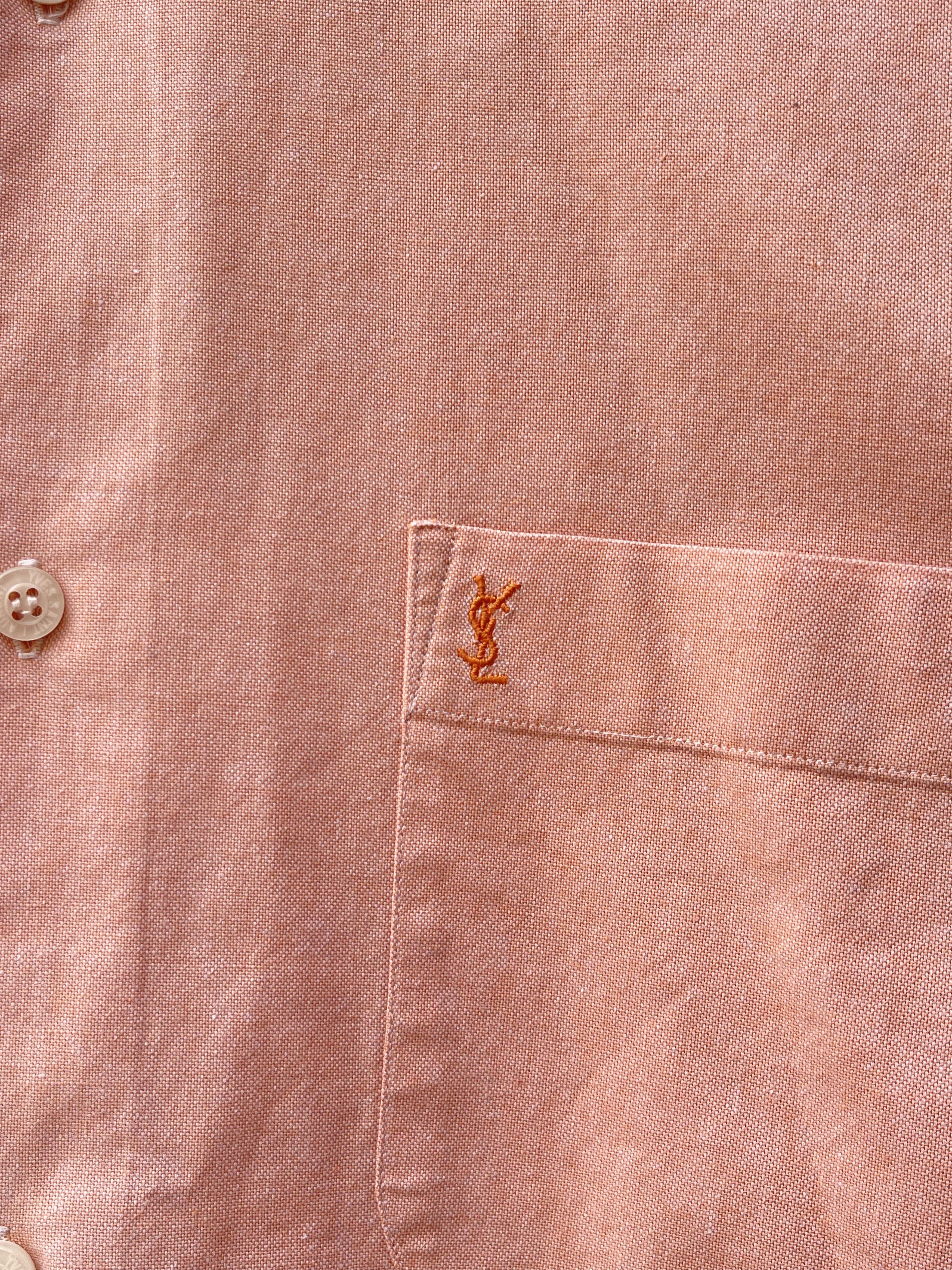 Yves Saint Laurent 🔥 orange pink salmon shirt Yves saint Laurent M Size US L / EU 52-54 / 3 - 10 Thumbnail