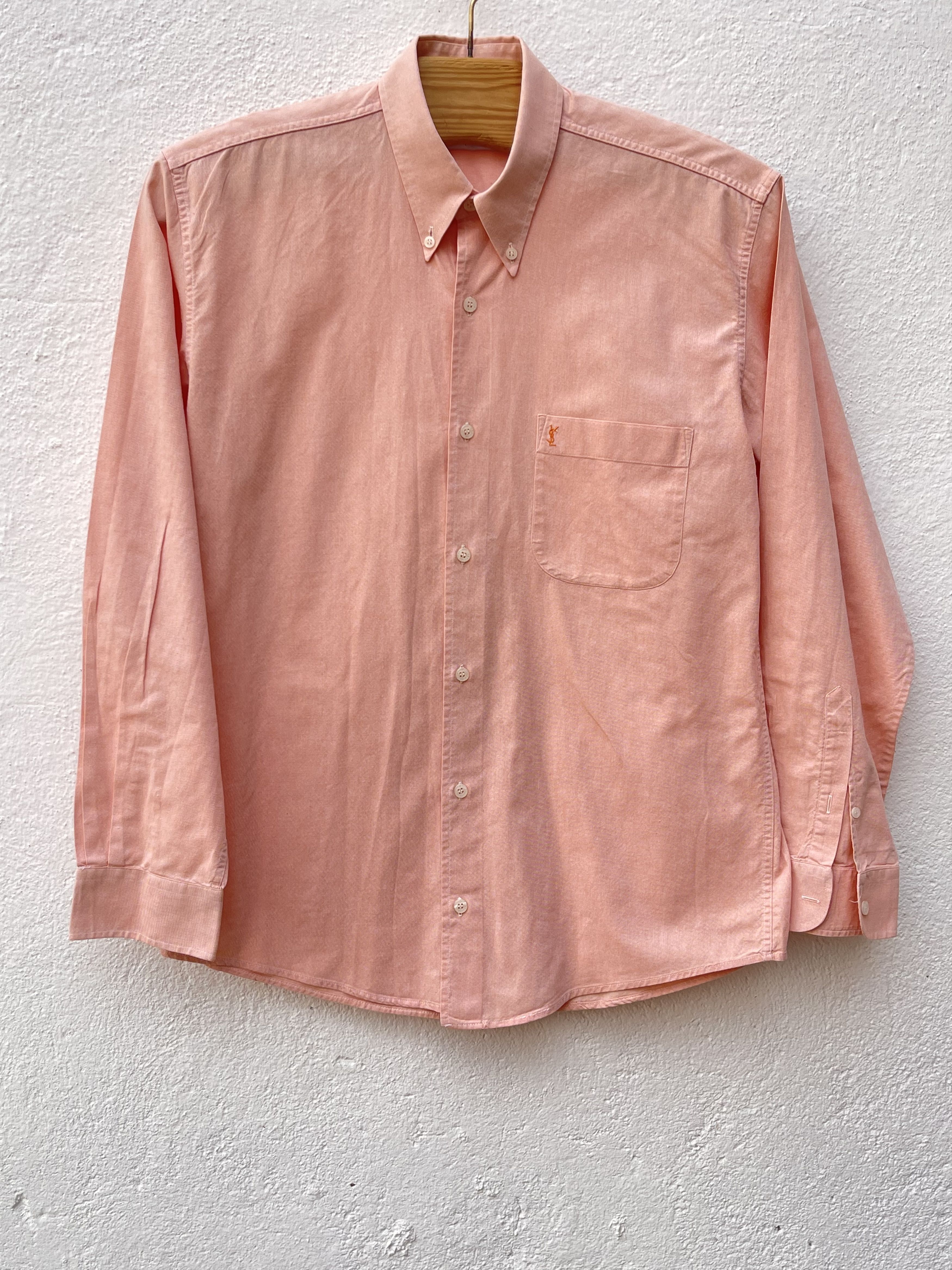 Yves Saint Laurent 🔥 orange pink salmon shirt Yves saint Laurent M Size US L / EU 52-54 / 3 - 1 Thumbnail