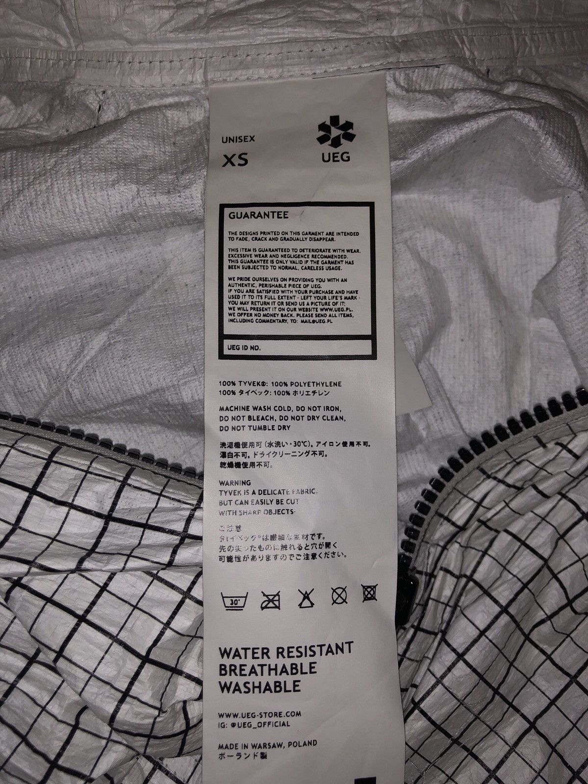 UEG UEG Tyvek Grid Jacket Size US XS / EU 42 / 0 - 6 Thumbnail