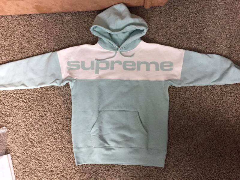 Supreme blocked hooded online sweatshirt