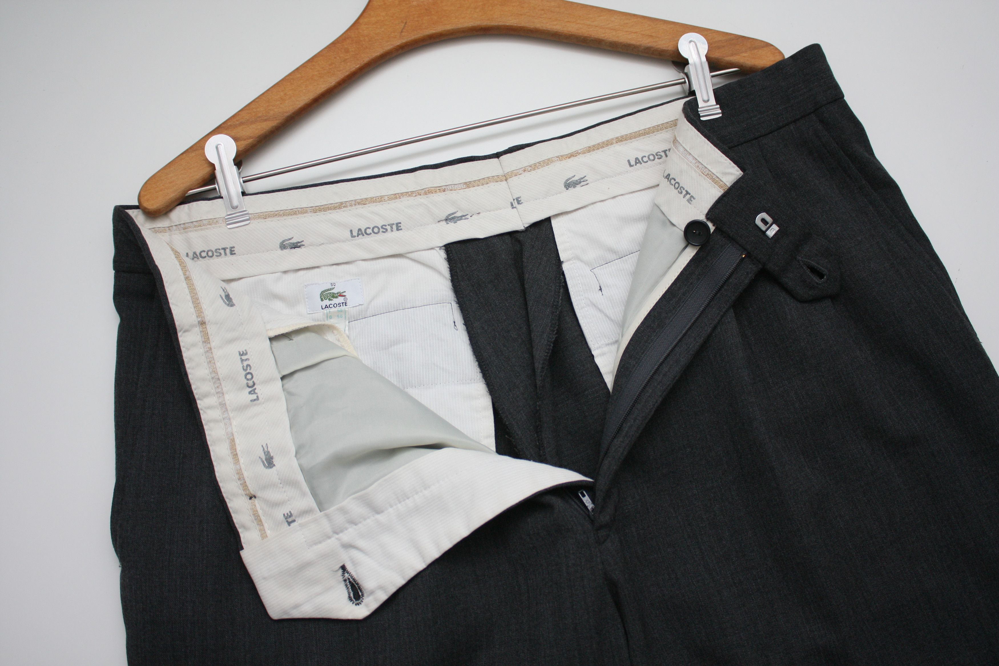 Lacoste Lacoste Vintage Wool Pants Grey Size US 36 / EU 52 - 1 Thumbnail