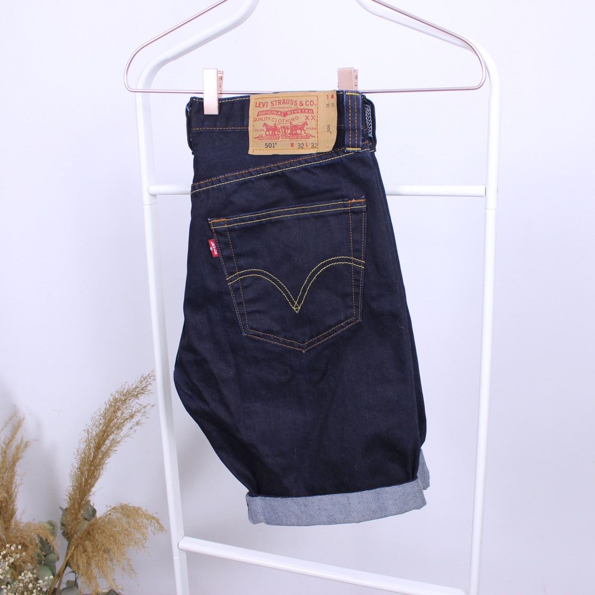 Denime Vintage Levi’s Lot 501 Red Tab Denim Short Size US 32 / EU 48 - 2 Thumbnail