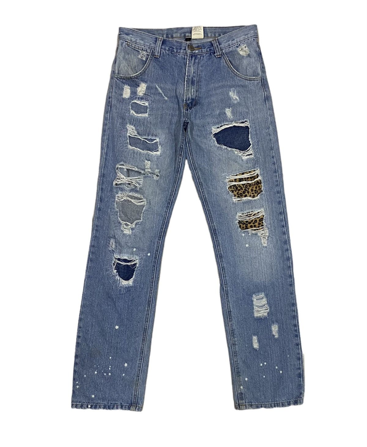 Pure Blue Japan PURE BLUE JAPAN Distressed Denim x Rare Size US 32 / EU 48 - 1 Thumbnail