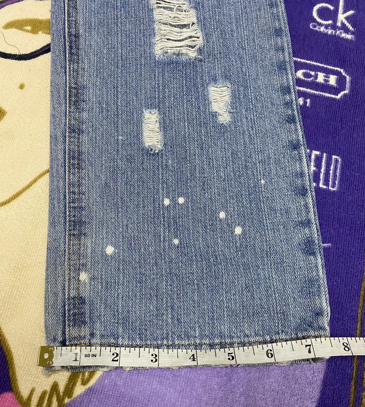 Pure Blue Japan PURE BLUE JAPAN Distressed Denim x Rare Size US 32 / EU 48 - 17 Thumbnail