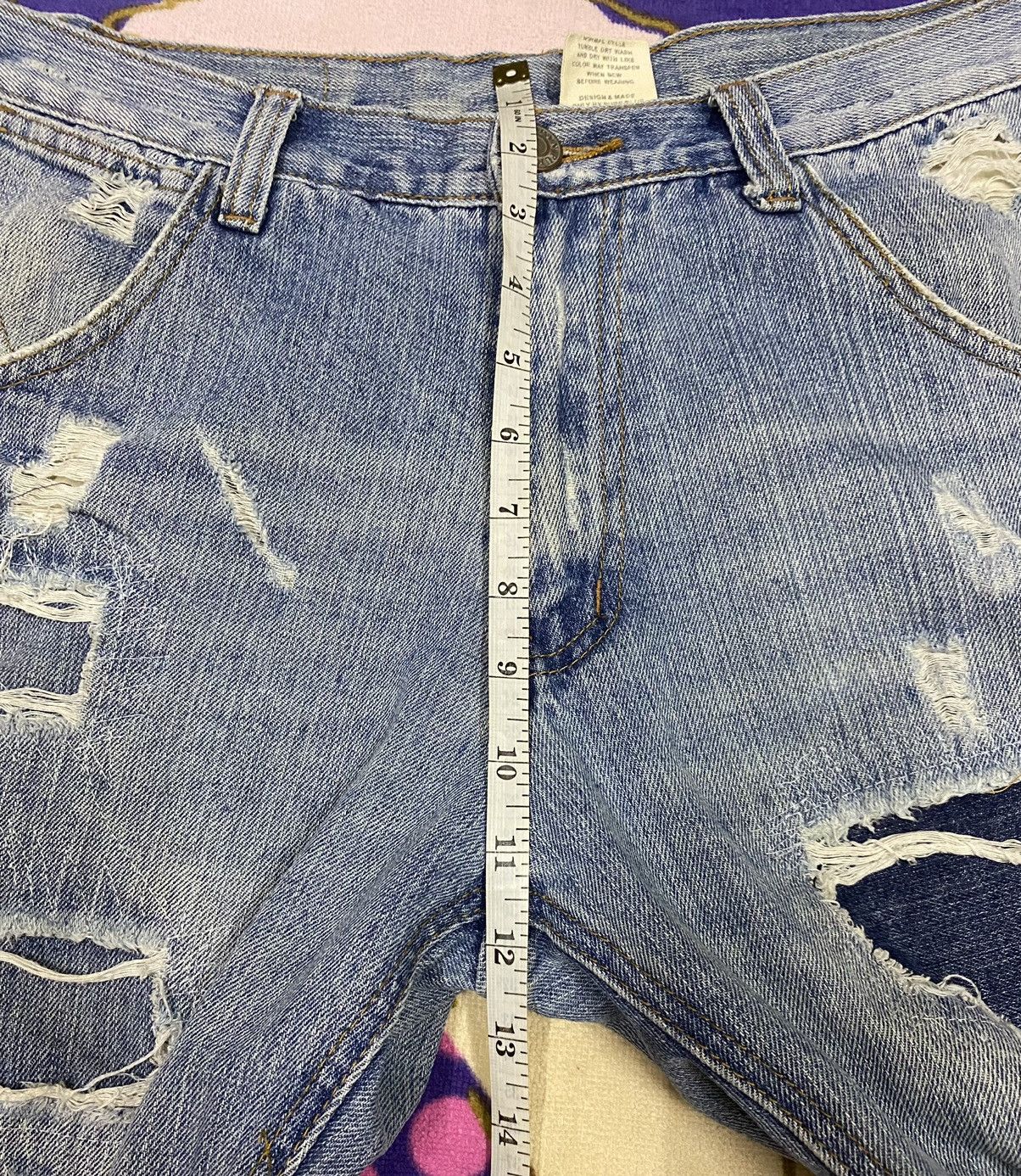 Pure Blue Japan PURE BLUE JAPAN Distressed Denim x Rare Size US 32 / EU 48 - 13 Thumbnail
