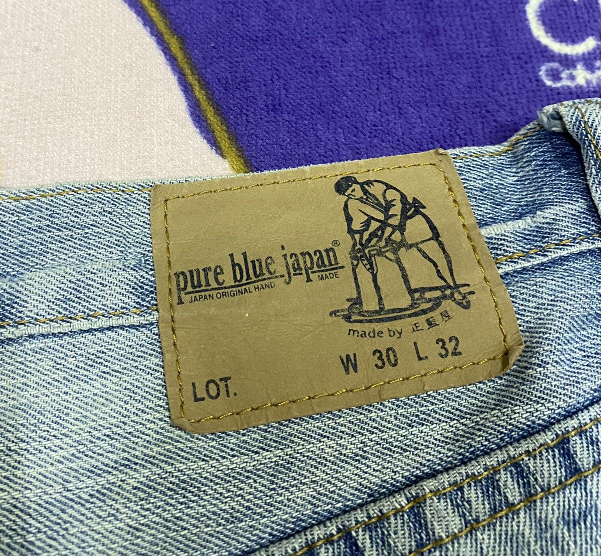 Pure Blue Japan PURE BLUE JAPAN Distressed Denim x Rare Size US 32 / EU 48 - 8 Thumbnail