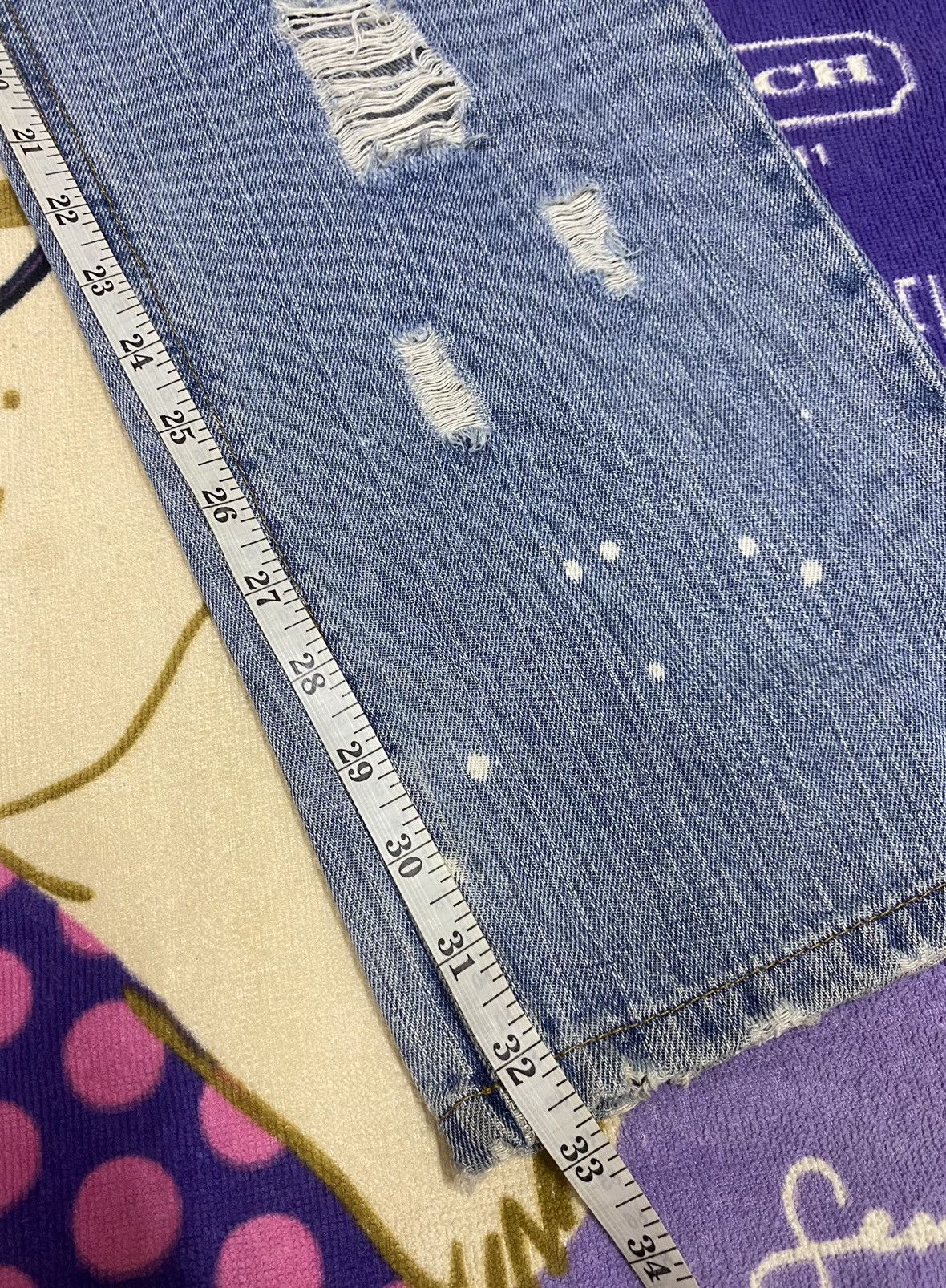 Pure Blue Japan PURE BLUE JAPAN Distressed Denim x Rare Size US 32 / EU 48 - 16 Thumbnail