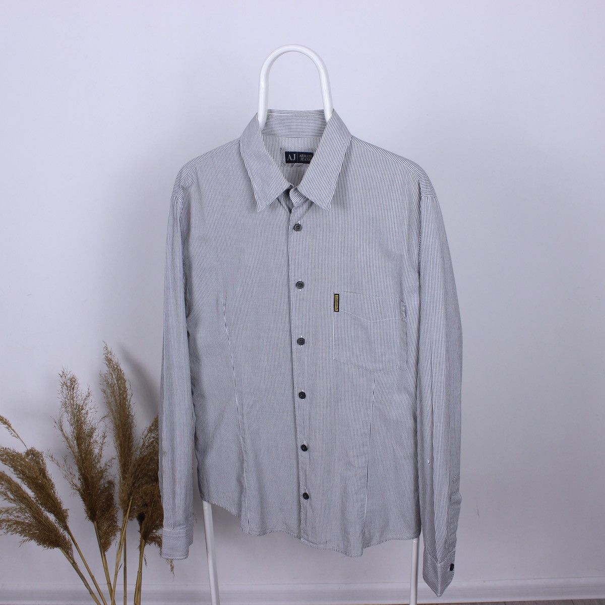 Armani Vintage Armani Jeans Shirt Long Sleeve Size US L / EU 52-54 / 3 - 2 Thumbnail