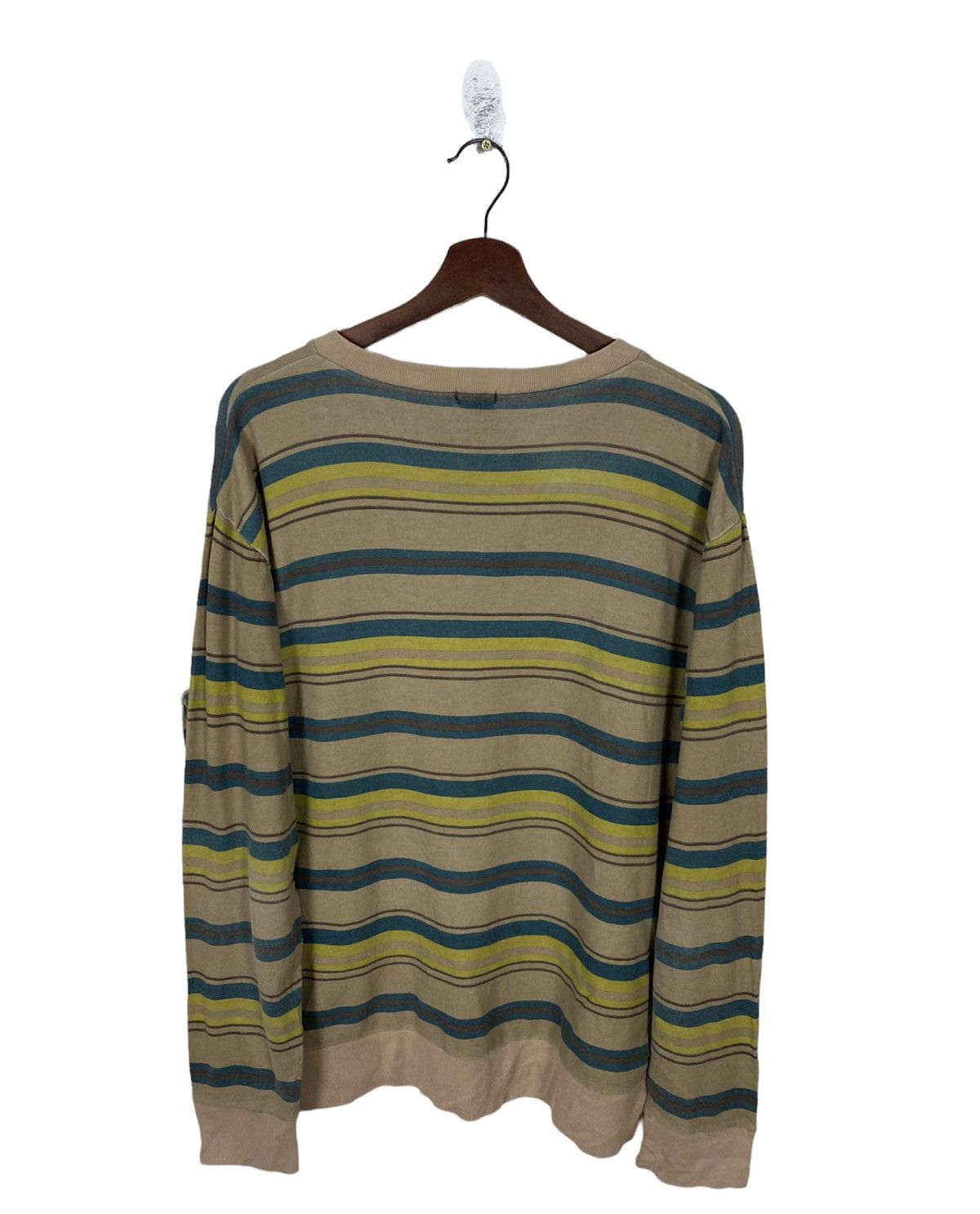 Beams Plus × Japanese Brand Vintage BEAMS Cotton Striped Pullover Sweatshirt - Men’s Size US L / EU 52-54 / 3 - 2 Thumbnail
