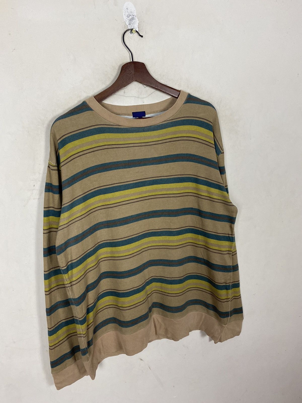 Beams Plus × Japanese Brand Vintage BEAMS Cotton Striped Pullover Sweatshirt - Men’s Size US L / EU 52-54 / 3 - 3 Thumbnail