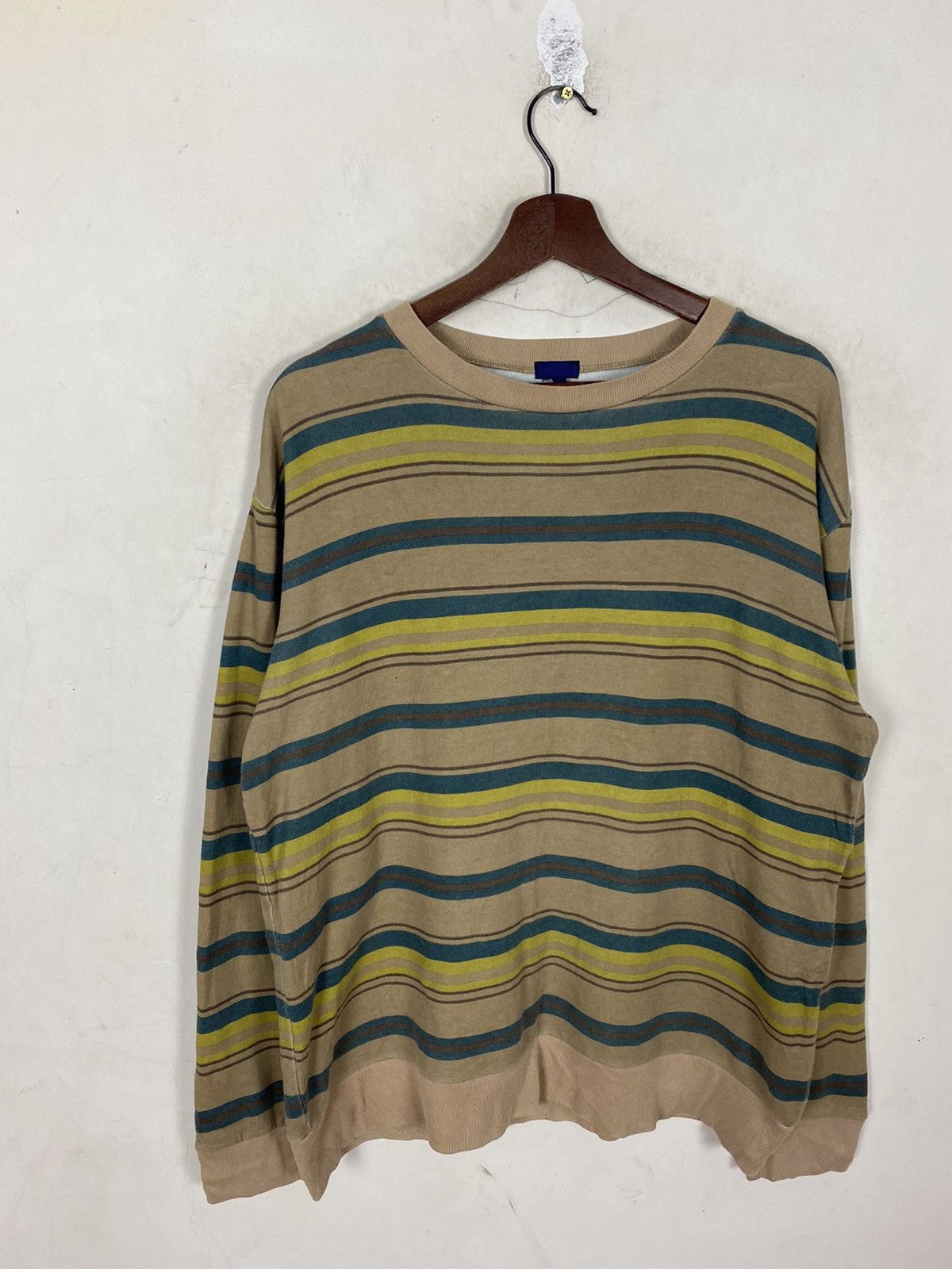Beams Plus × Japanese Brand Vintage BEAMS Cotton Striped Pullover Sweatshirt - Men’s Size US L / EU 52-54 / 3 - 4 Thumbnail
