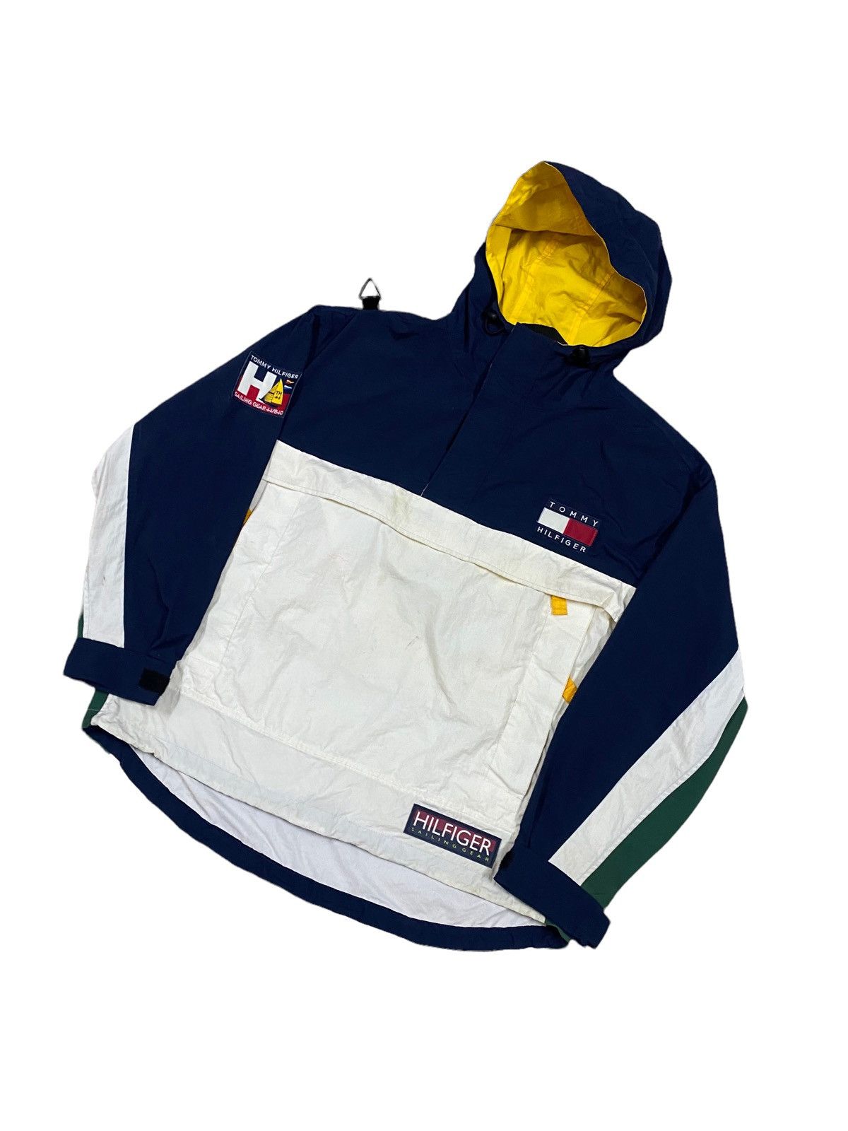Tommy Hilfiger × Vintage Vtg🔥90’s Tommy Hilfiger Sailing Gear Pocketable Jacket Size US L / EU 52-54 / 3 - 4 Thumbnail