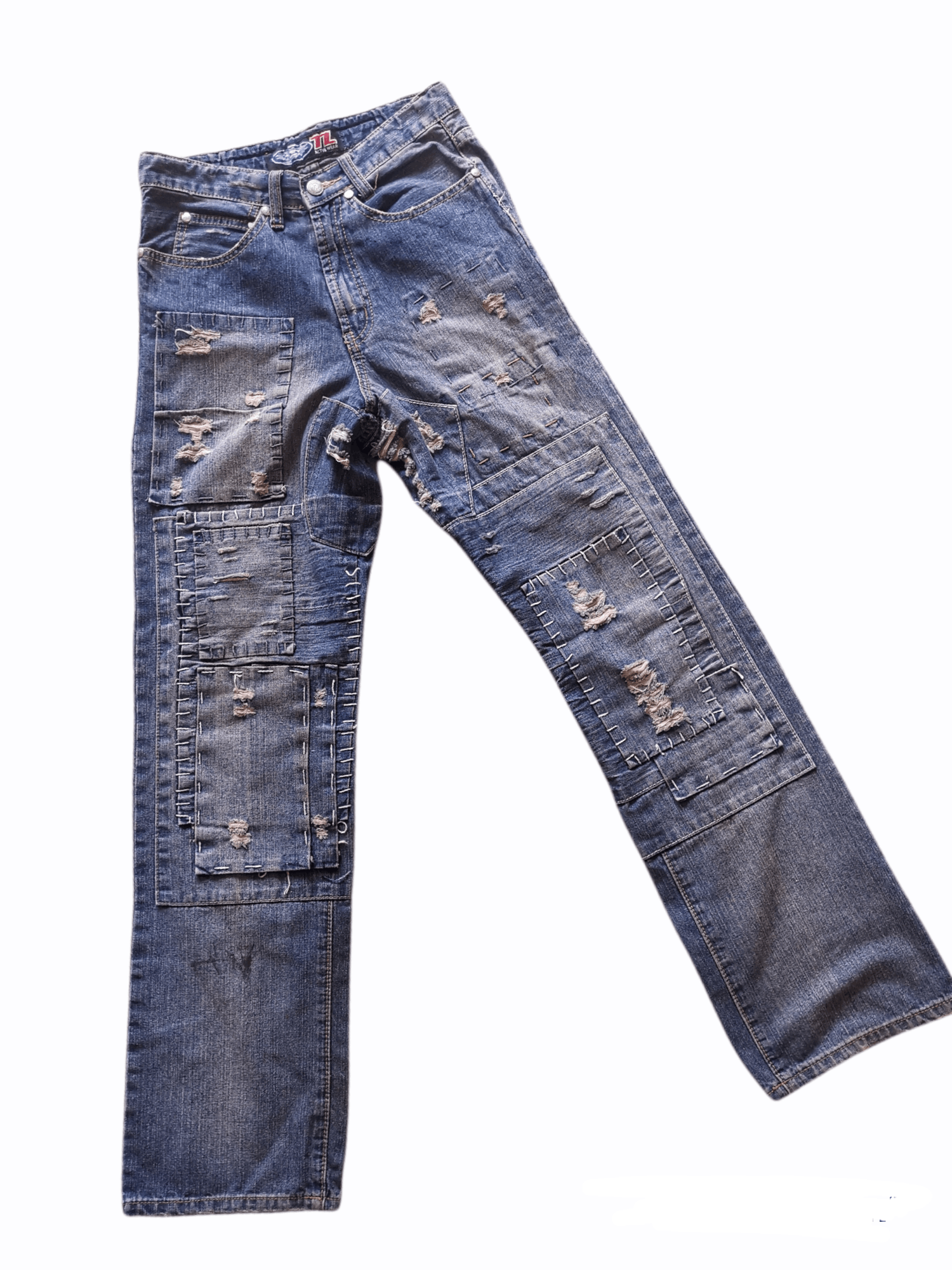 TL Jeans Patches Grunge Style
