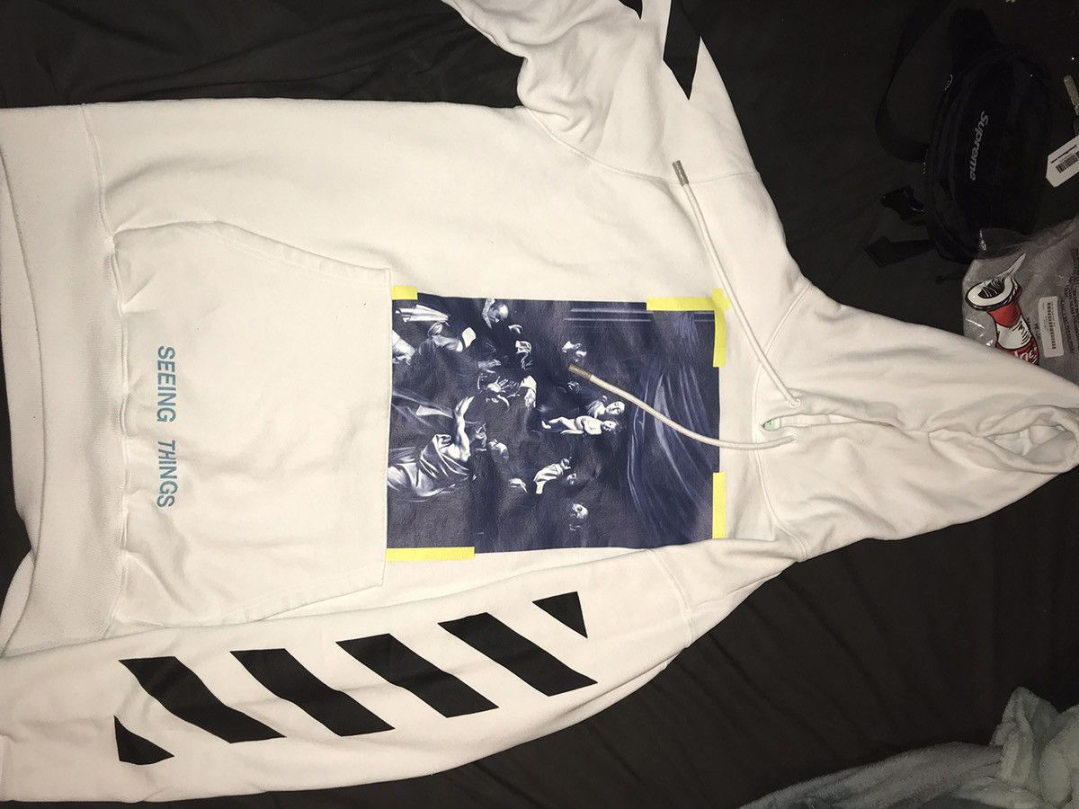 Off-White Off-White Caravaggio Hoodie Size US L / EU 52-54 / 3 - 2 Thumbnail