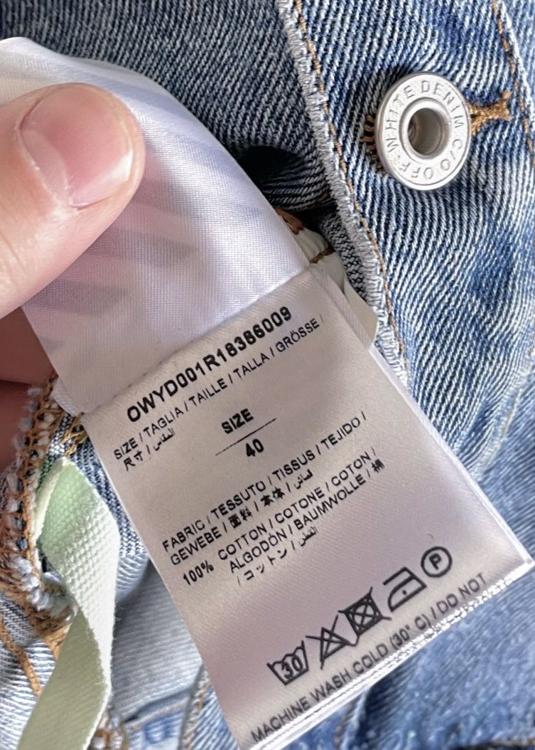 Off-White Off-White Blue Denim Flower Shop Thick Shirt Size S / US 4 / IT 40 - 8 Thumbnail