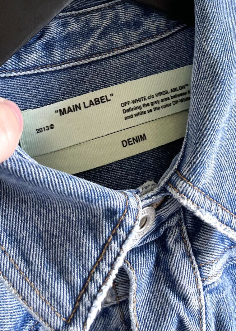 Off-White Off-White Blue Denim Flower Shop Thick Shirt Size S / US 4 / IT 40 - 3 Thumbnail