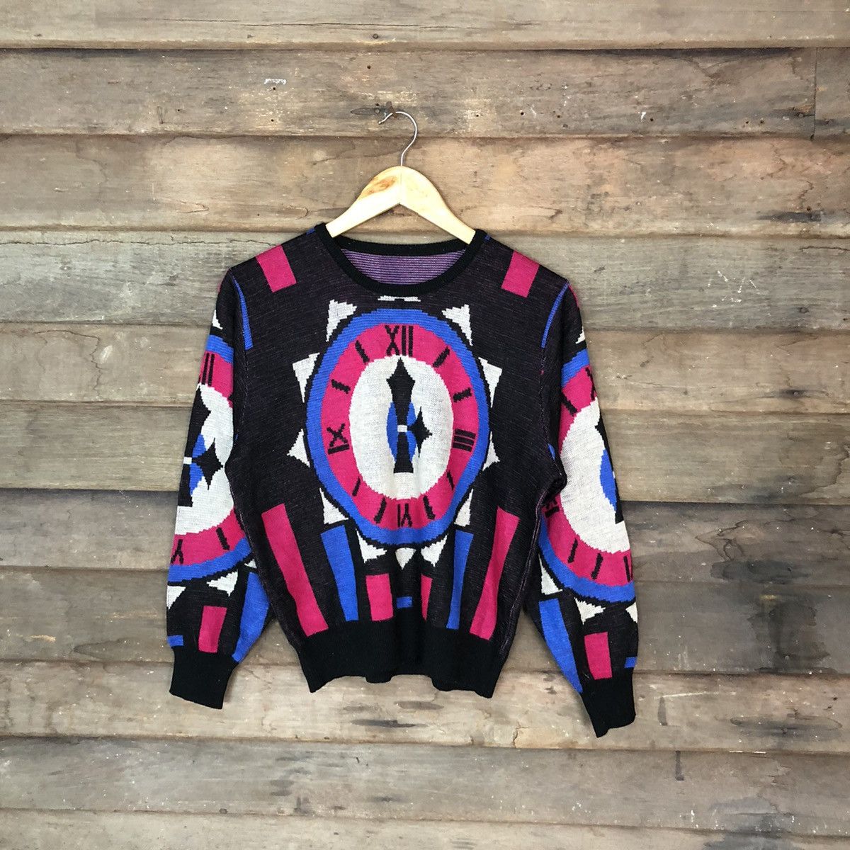 Japanese Brand Japan art clock sweatshirt Knitwear #6923 Size S / US 4 / IT 40 - 1 Thumbnail