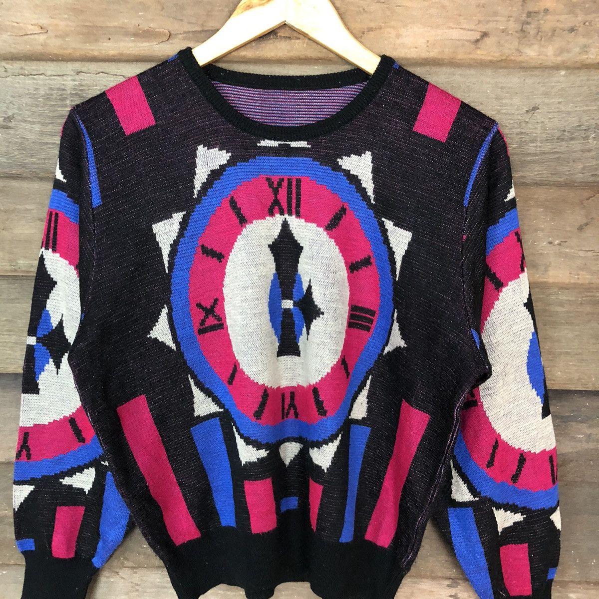 Japanese Brand Japan art clock sweatshirt Knitwear #6923 Size S / US 4 / IT 40 - 6 Thumbnail