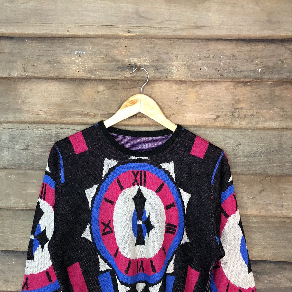 Japanese Brand Japan art clock sweatshirt Knitwear #6923 Size S / US 4 / IT 40 - 2 Thumbnail