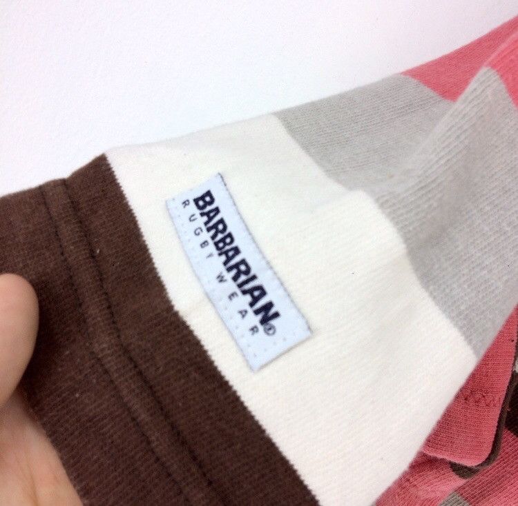 Japanese Brand Vintage 90s Barbarian Rugby Wear Stripes Polo | XS | Swag Size US XS / EU 42 / 0 - 3 Thumbnail