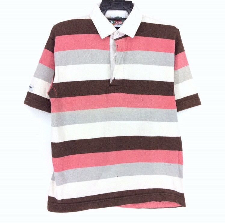 Japanese Brand Vintage 90s Barbarian Rugby Wear Stripes Polo | XS | Swag Size US XS / EU 42 / 0 - 1 Thumbnail