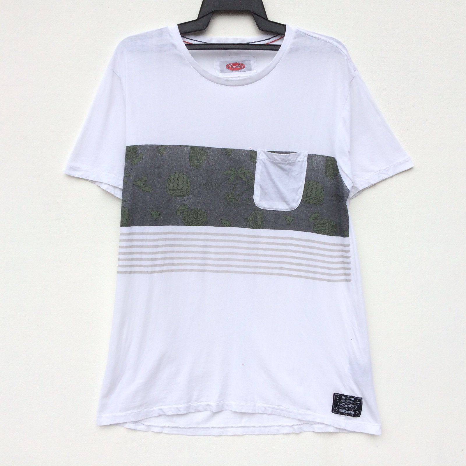 Vintage Mambo WhiteT-shirt | Mambo Pocket Design T-shirt | Mambo M Size US L / EU 52-54 / 3 - 1 Thumbnail