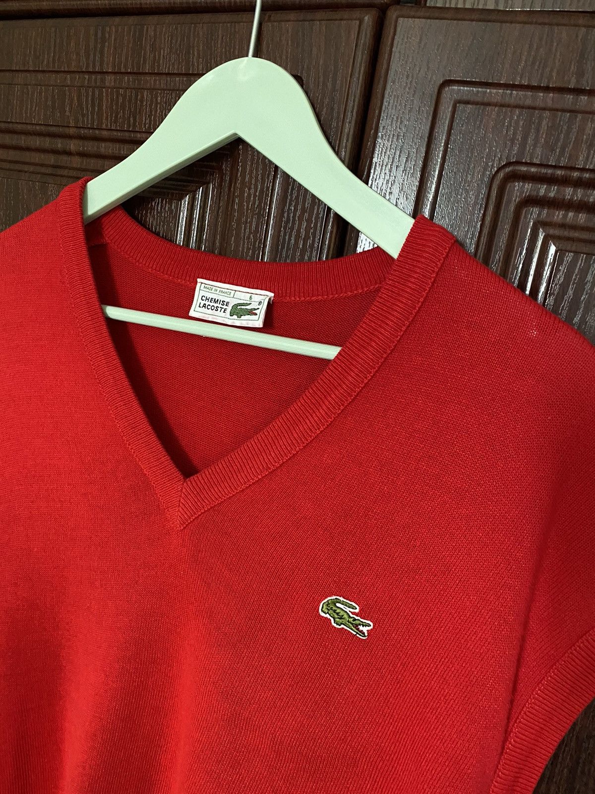 Lacoste Vintage Lacoste Chemise V Neck Vest Gilet Coogi Size L-XL Size US XL / EU 56 / 4 - 2 Thumbnail