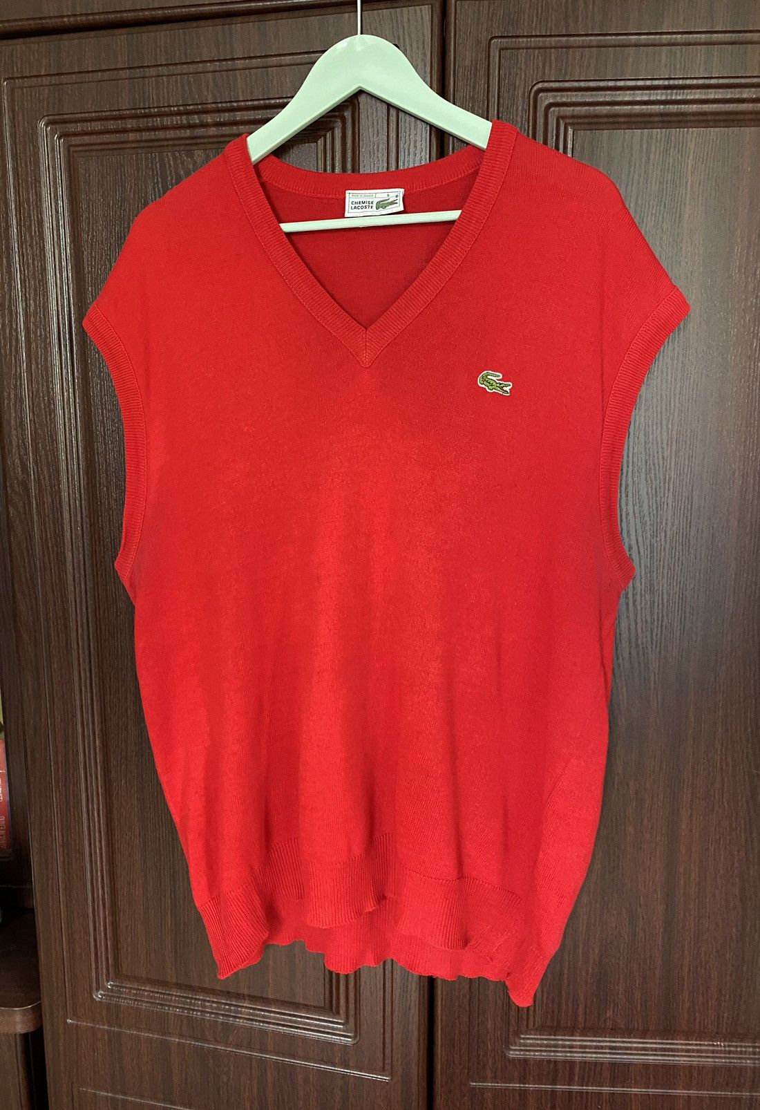 Lacoste Vintage Lacoste Chemise V Neck Vest Gilet Coogi Size L-XL Size US XL / EU 56 / 4 - 1 Thumbnail
