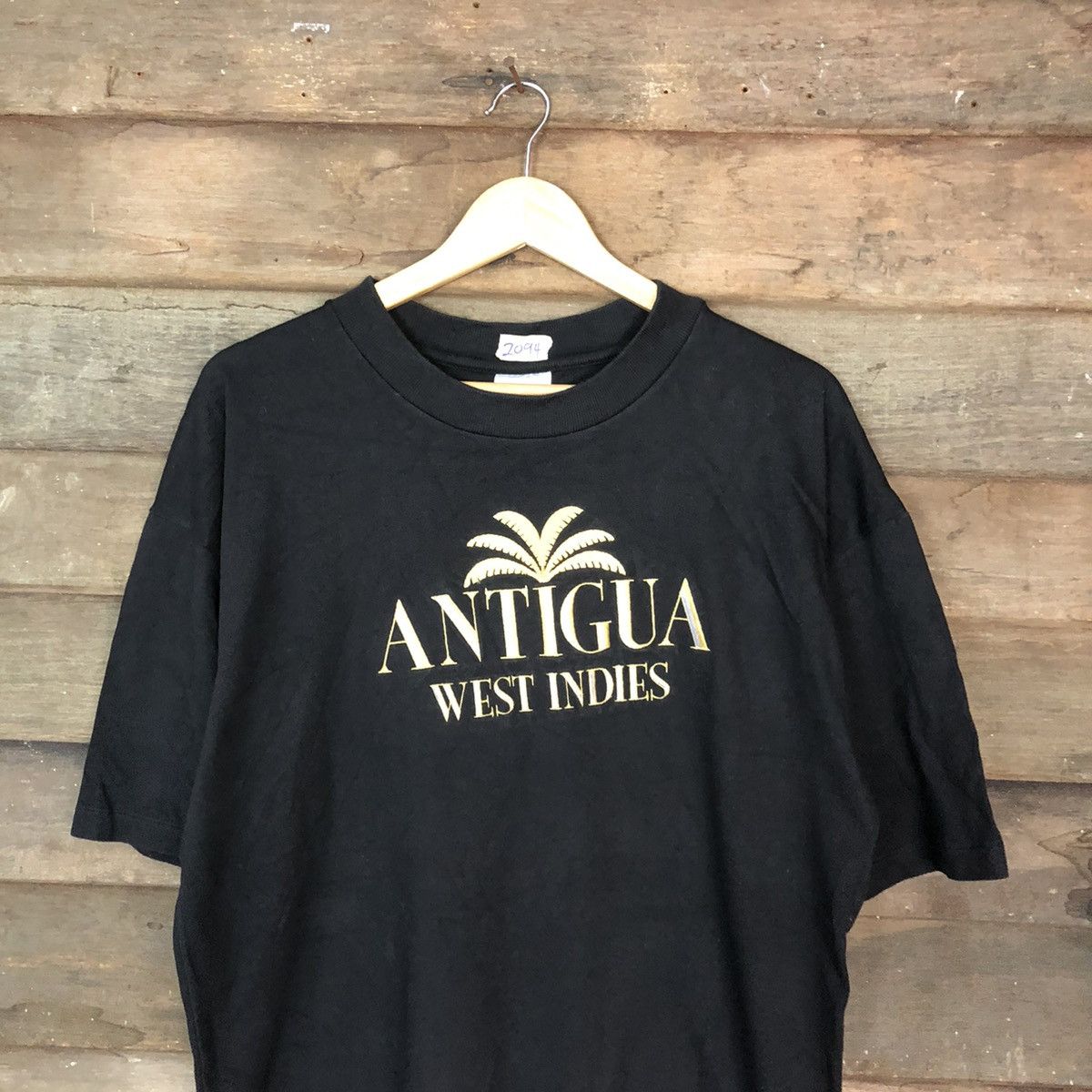 Vintage DLL AntiGua West Indies Single Stich vintage tee #2094 Size US XL / EU 56 / 4 - 2 Thumbnail