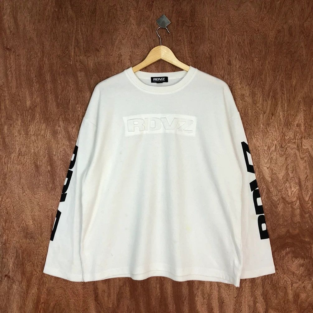 Japanese Brand DL RDVZ White streetwear Sweatshirt #H399 Size US L / EU 52-54 / 3 - 5 Thumbnail