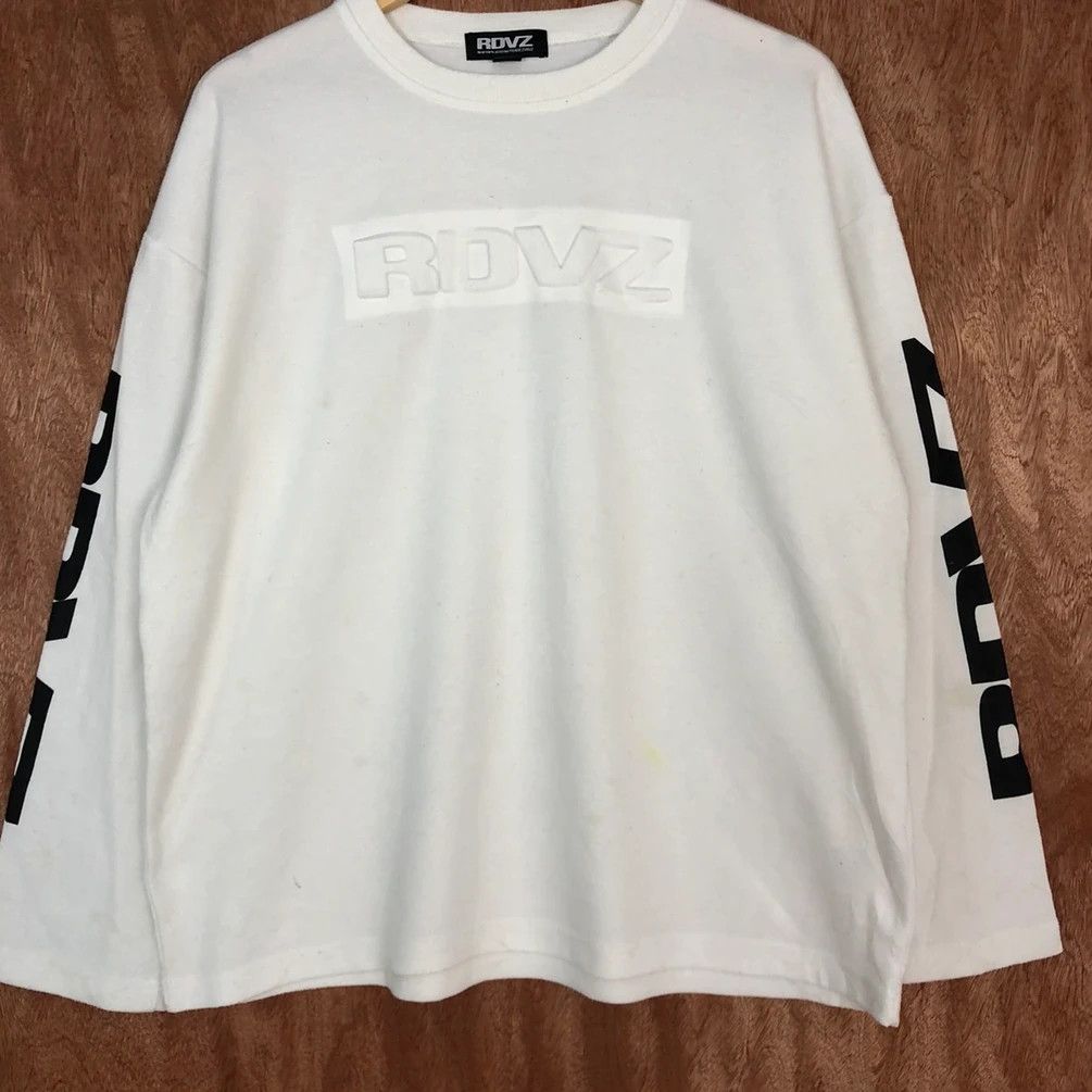 Japanese Brand DL RDVZ White streetwear Sweatshirt #H399 Size US L / EU 52-54 / 3 - 12 Thumbnail