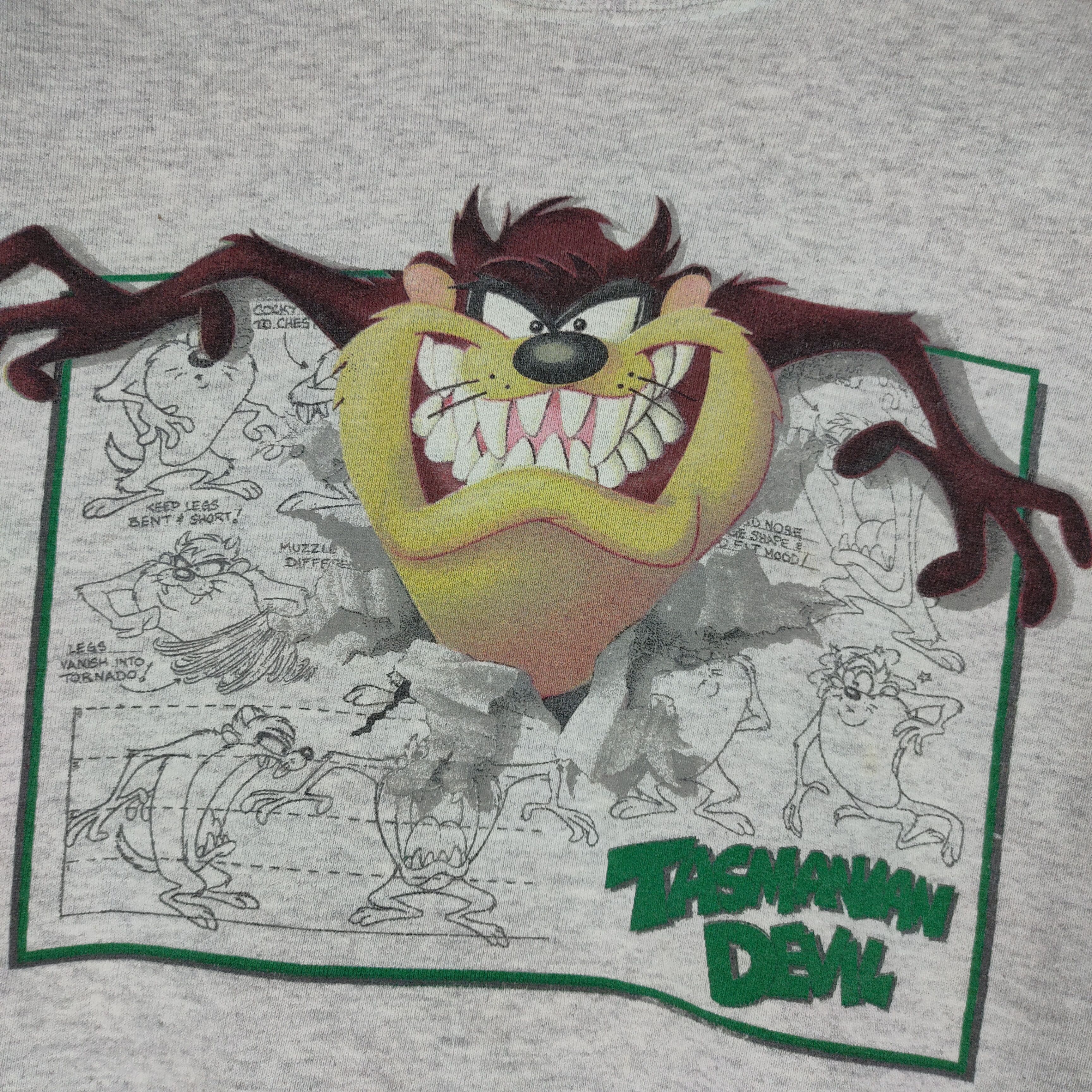 Vintage × Warner Bros Vintage 1995 TAZMANIA DEVIL Cartoon Warner Bros Sweatshirt Size US M / EU 48-50 / 2 - 3 Thumbnail