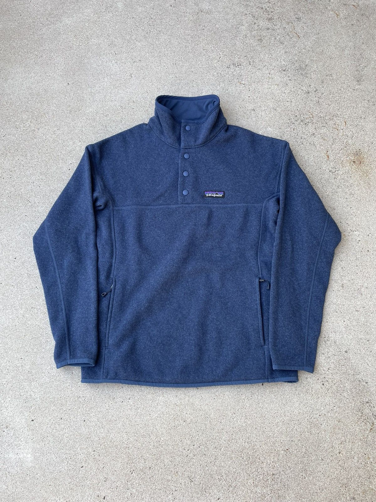 Patagonia Better Sweater 1/4 Snap-T Navy Blue Jacket Woman S