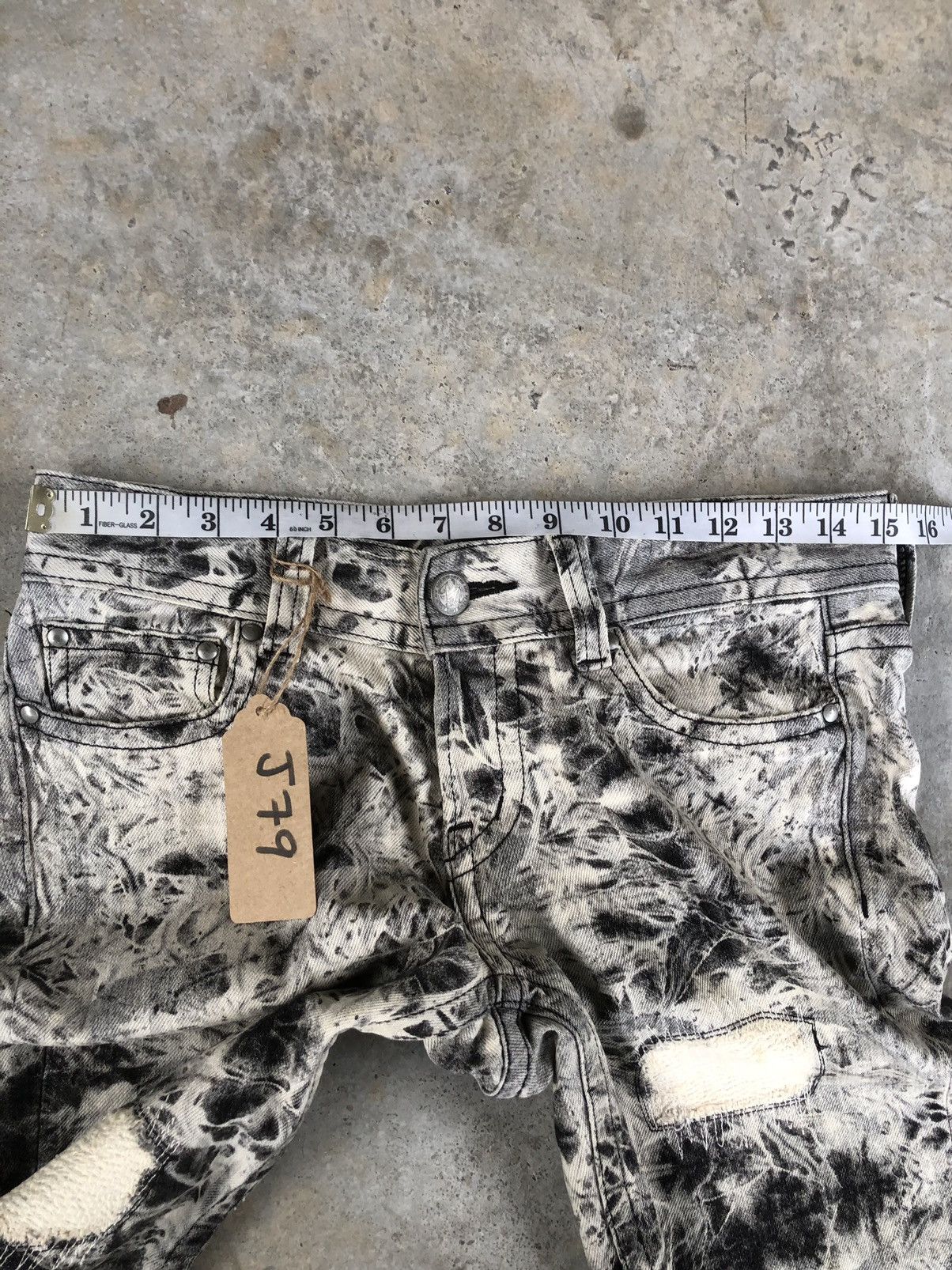 Japanese Brand × Vintage Varosh Acid Wash Denim Flared Jeans Patchwork Size US 30 / EU 46 - 7 Thumbnail
