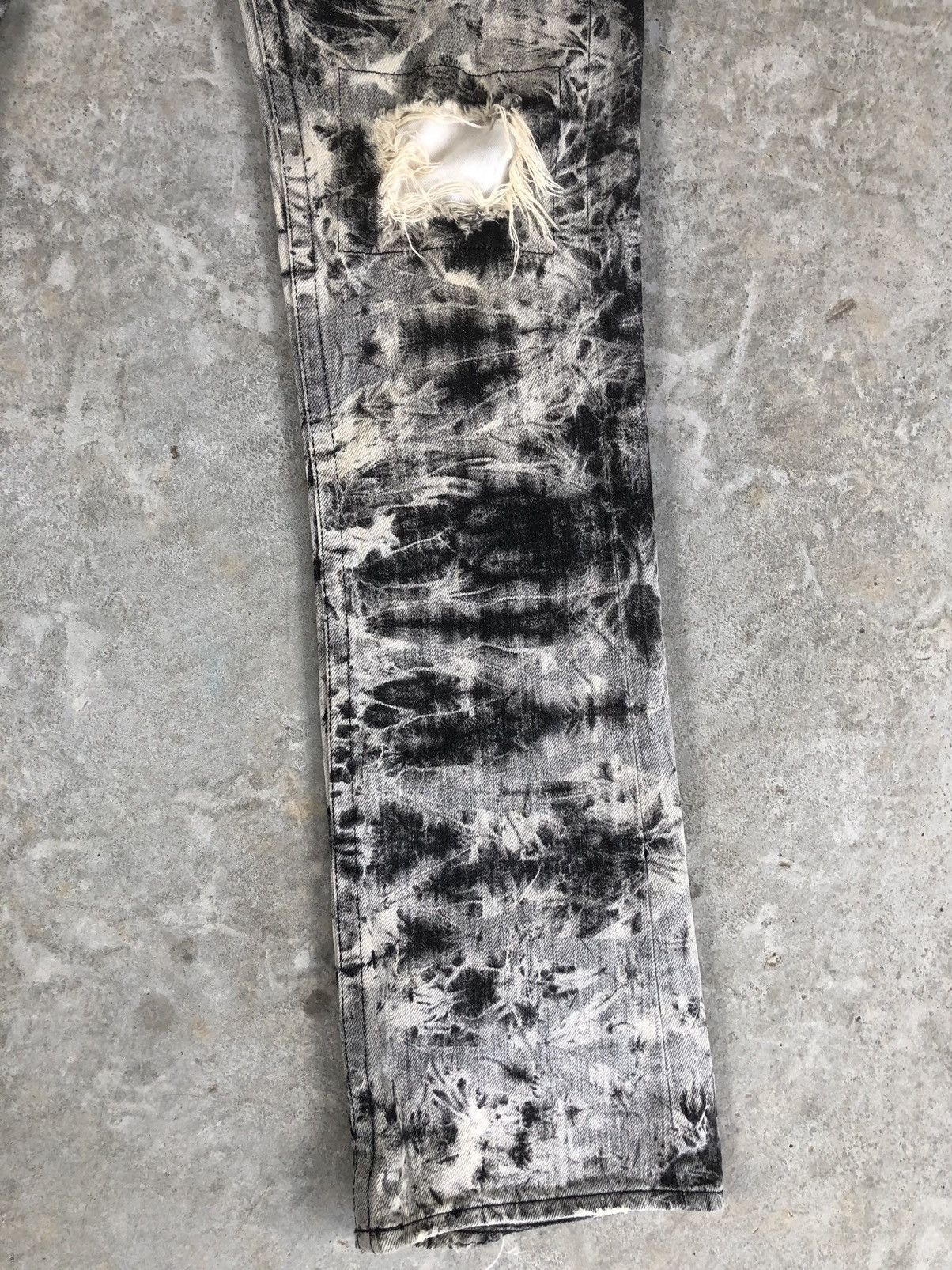 Japanese Brand × Vintage Varosh Acid Wash Denim Flared Jeans Patchwork Size US 30 / EU 46 - 3 Thumbnail