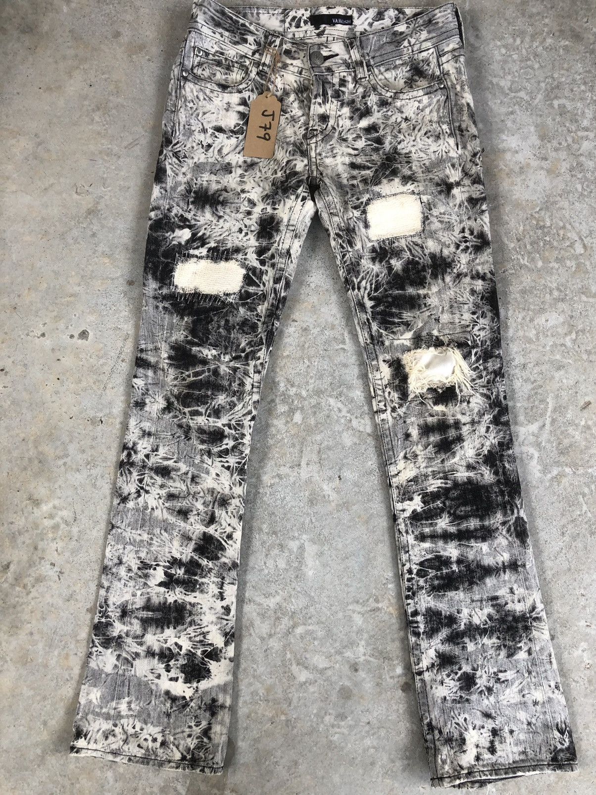 Japanese Brand × Vintage Varosh Acid Wash Denim Flared Jeans Patchwork Size US 30 / EU 46 - 1 Thumbnail