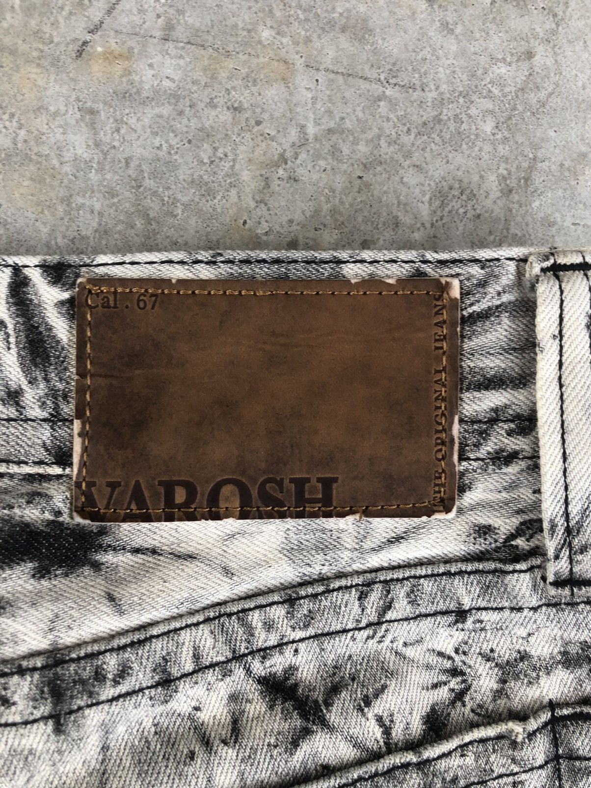 Japanese Brand × Vintage Varosh Acid Wash Denim Flared Jeans Patchwork Size US 30 / EU 46 - 13 Thumbnail